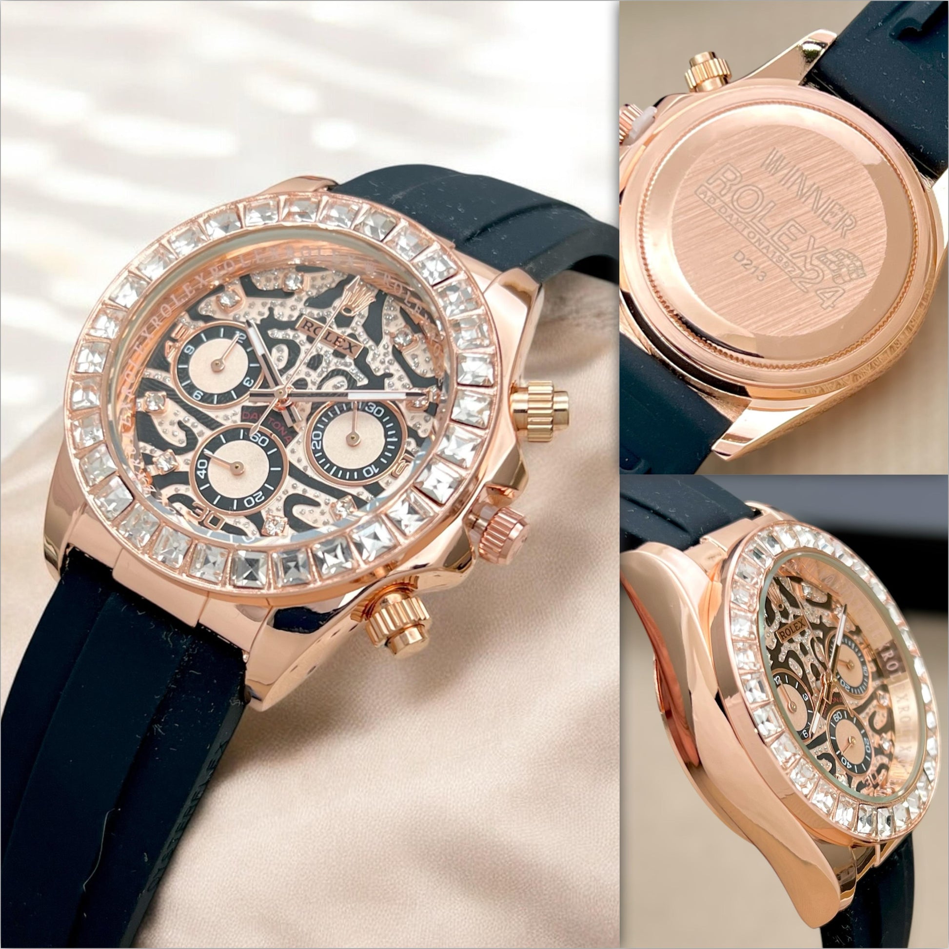💎 Luxury Diamond Bezel ROLEX  Skeleton Watch – A Statement of Elegance maurya watch