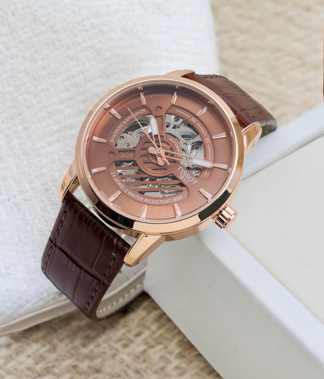 tissot leather strap watch for men maurya watch