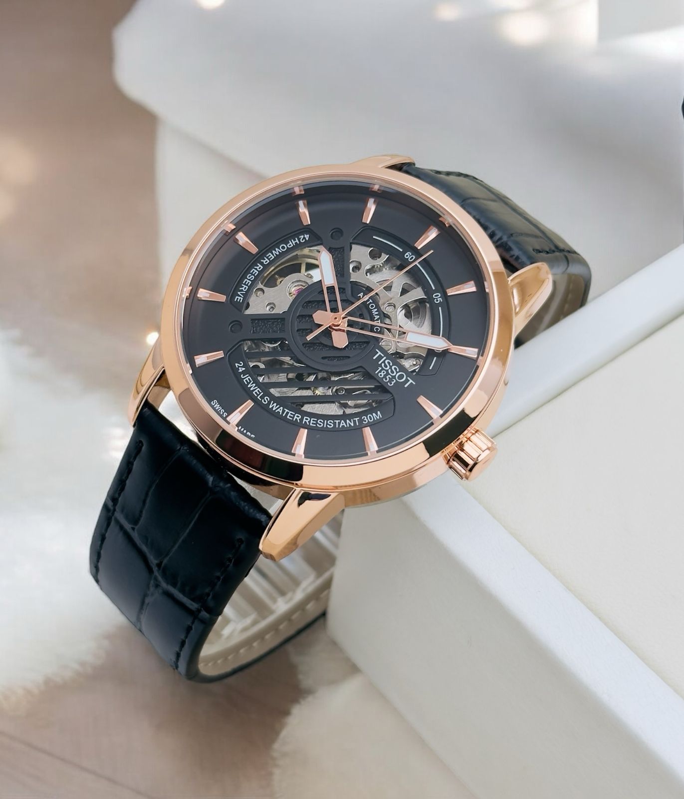 tissot leather strap watch for men maurya watch