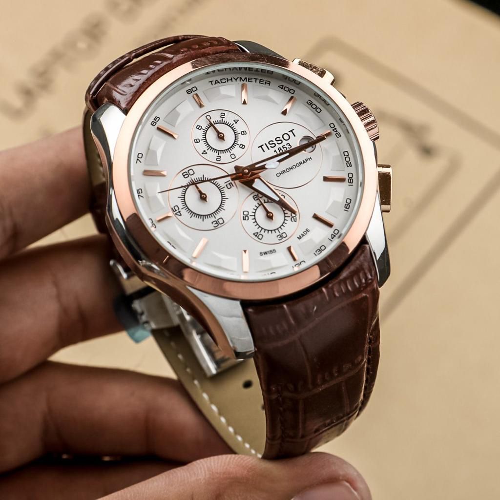 🌟 Tissot Traditional Premium Slim Leather strap for men maurya watch