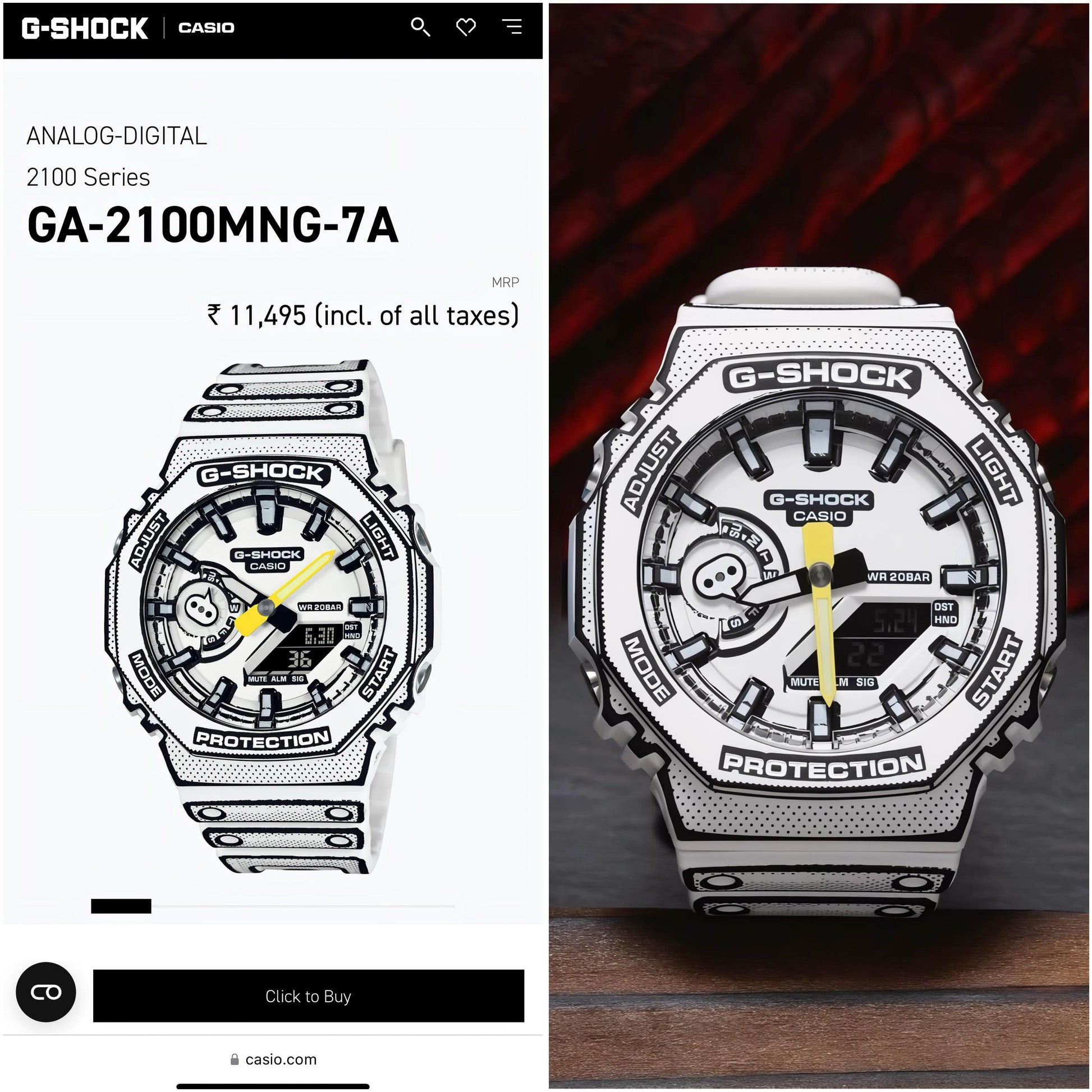 G-Shock Casio Oak manga edition maurya watch