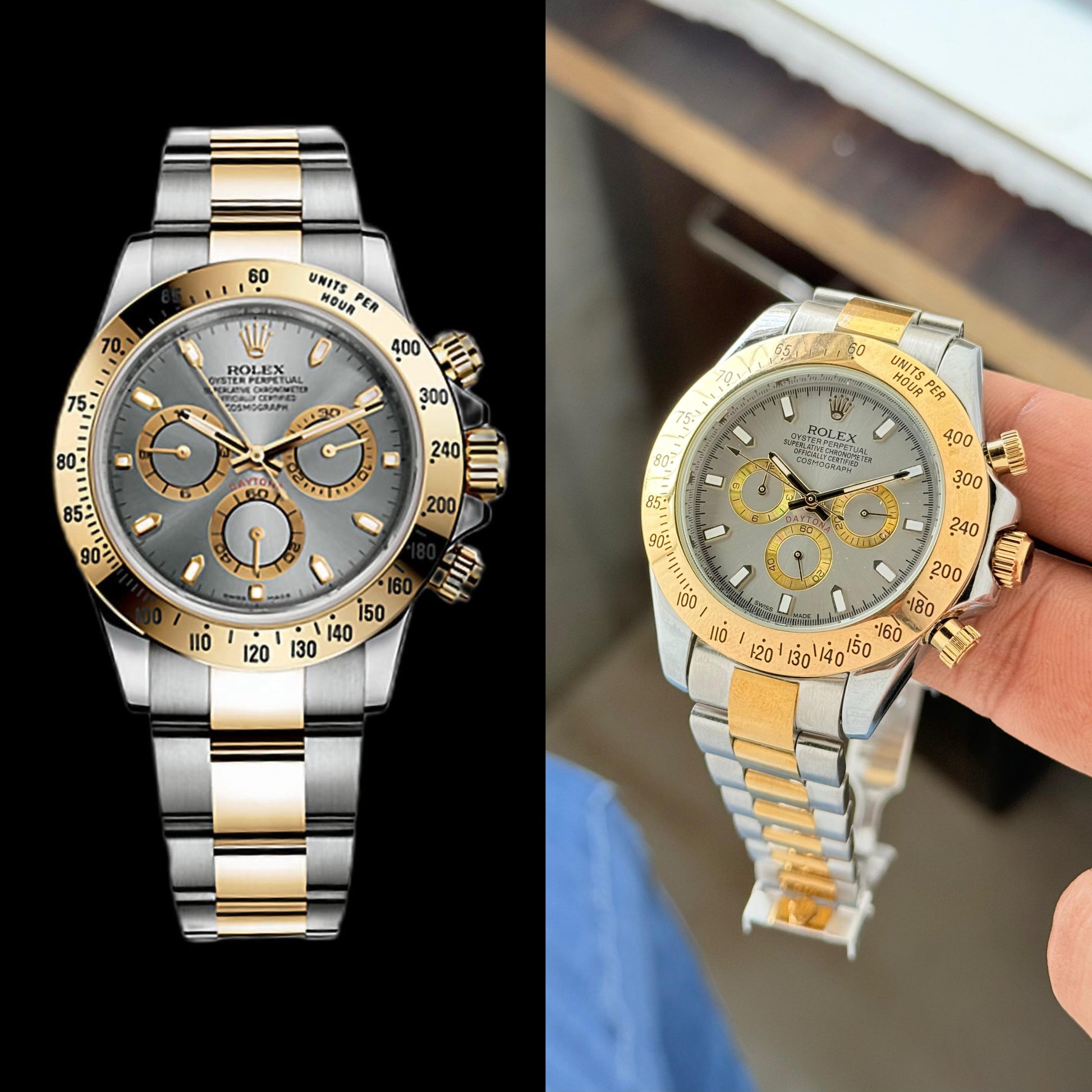 Rolex Daytona Slate dial two tone maurya watch