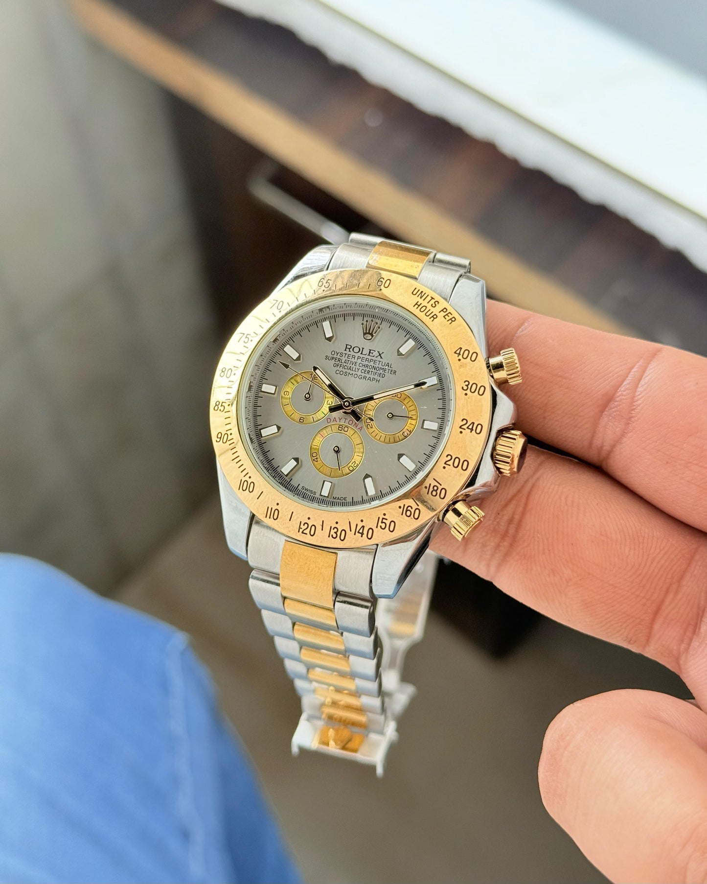 Rolex Daytona Slate dial two tone maurya watch