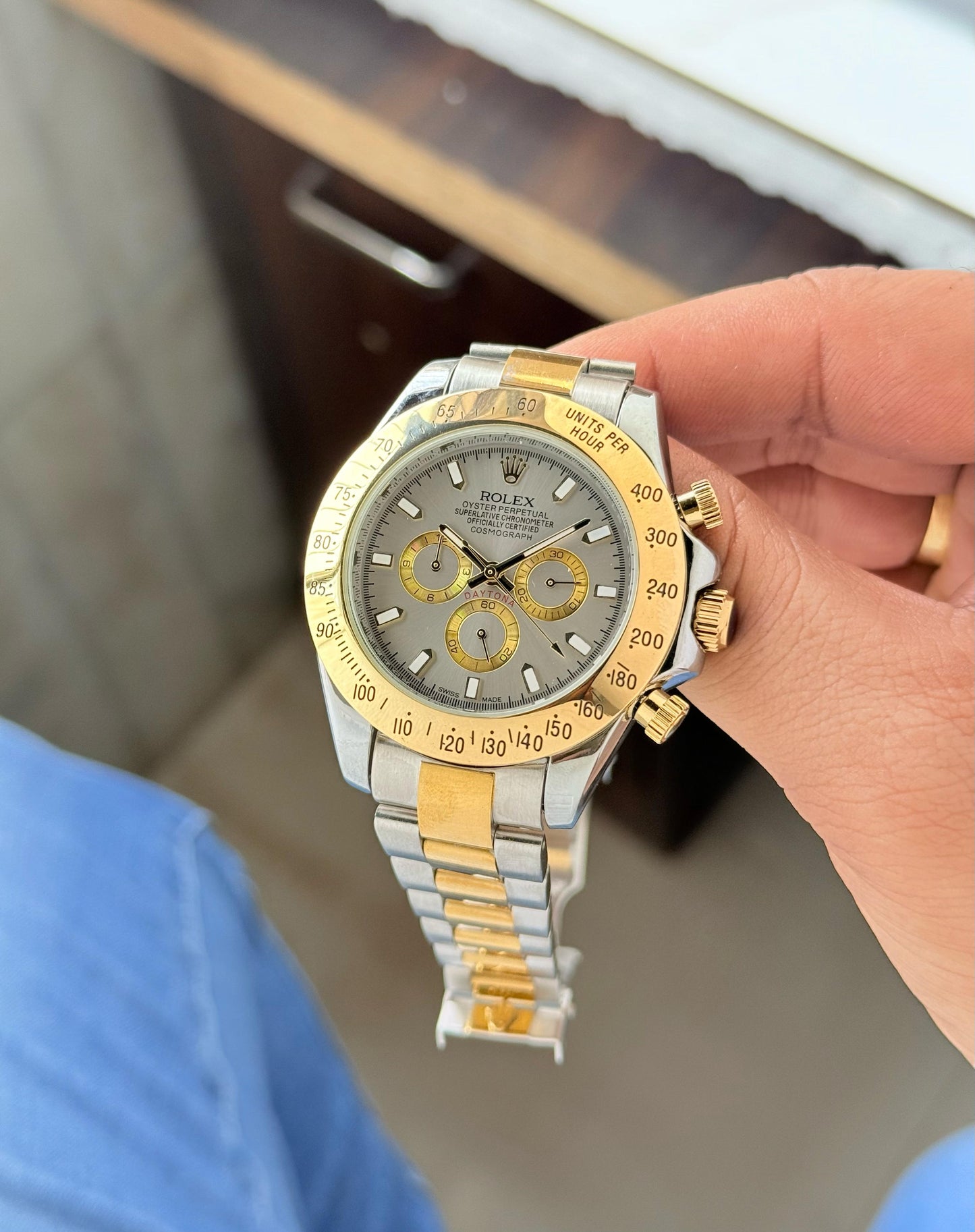 Rolex Daytona Slate dial two tone maurya watch