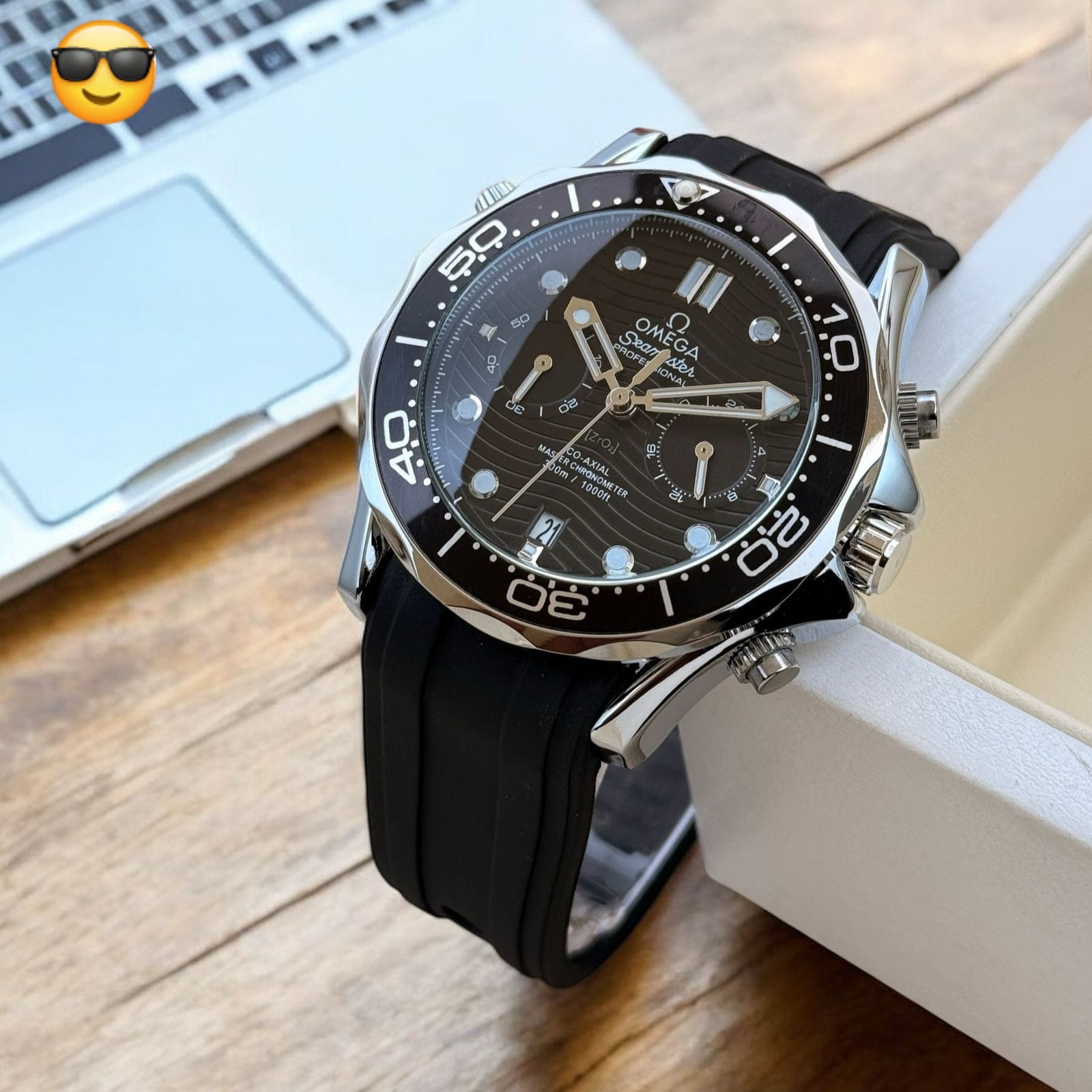 OMEGA Seamaster – Planet Ocean Edition | 7AA Premium #OMEGA #Seamaster #PlanetOcean #7AAPremium #MensWatch maurya watch