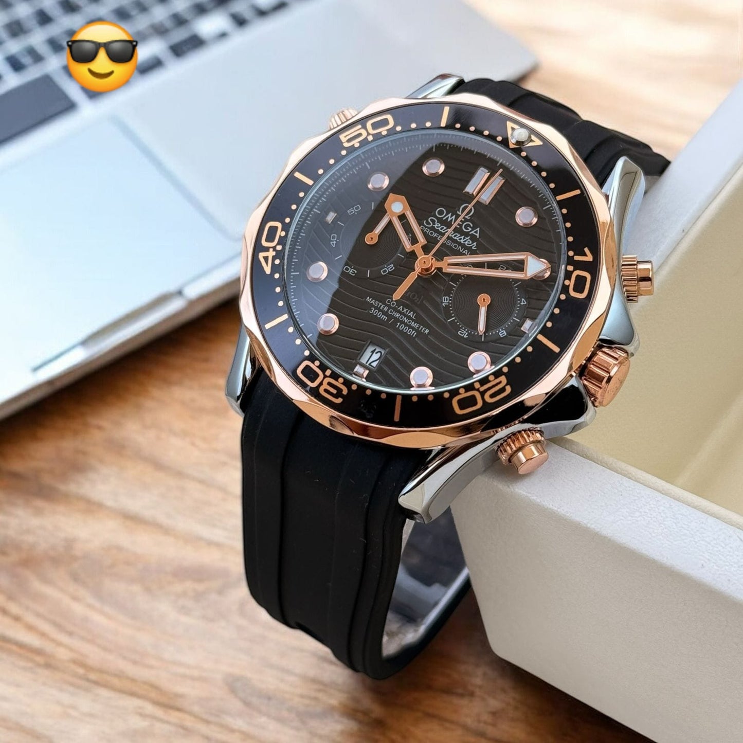 OMEGA Seamaster – Planet Ocean Edition | 7AA Premium #OMEGA #Seamaster #PlanetOcean #7AAPremium #MensWatch maurya watch