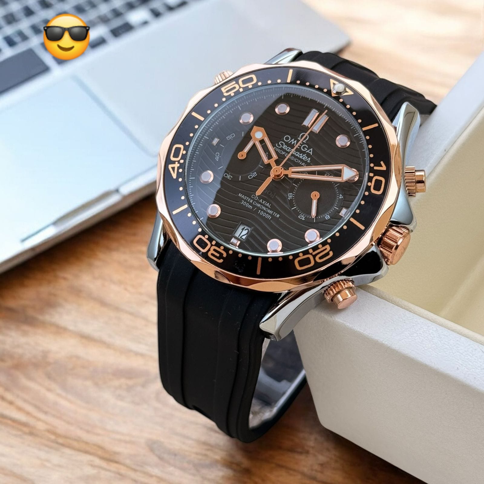 OMEGA Seamaster – Planet Ocean Edition | 7AA Premium #OMEGA #Seamaster #PlanetOcean #7AAPremium #MensWatch maurya watch