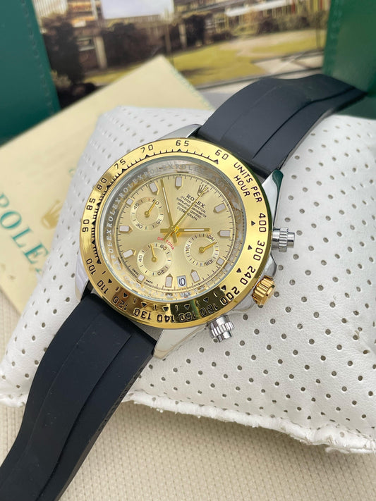 rolex daytona black strap watch - 1st copy watch ROBIN WATCH WHOLESALE