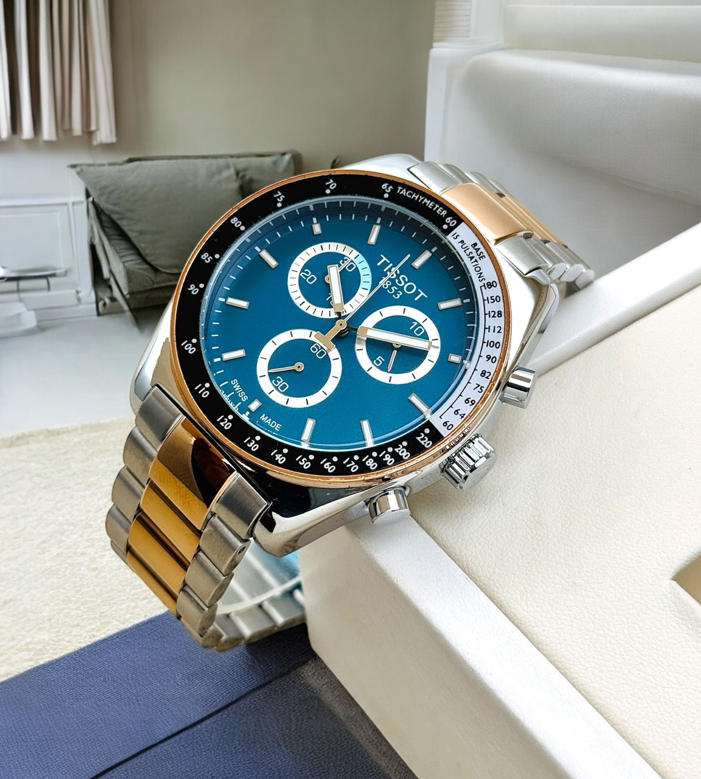 Tissot dual colour strikingly bold chronograph watch 🌟 ROBIN WATCH WHOLESALE