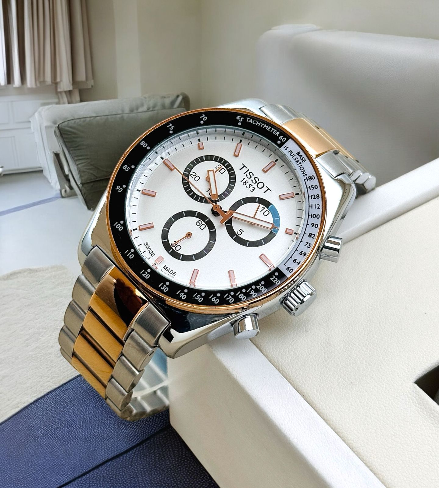 Tissot dual colour strikingly bold chronograph watch 🌟 ROBIN WATCH WHOLESALE