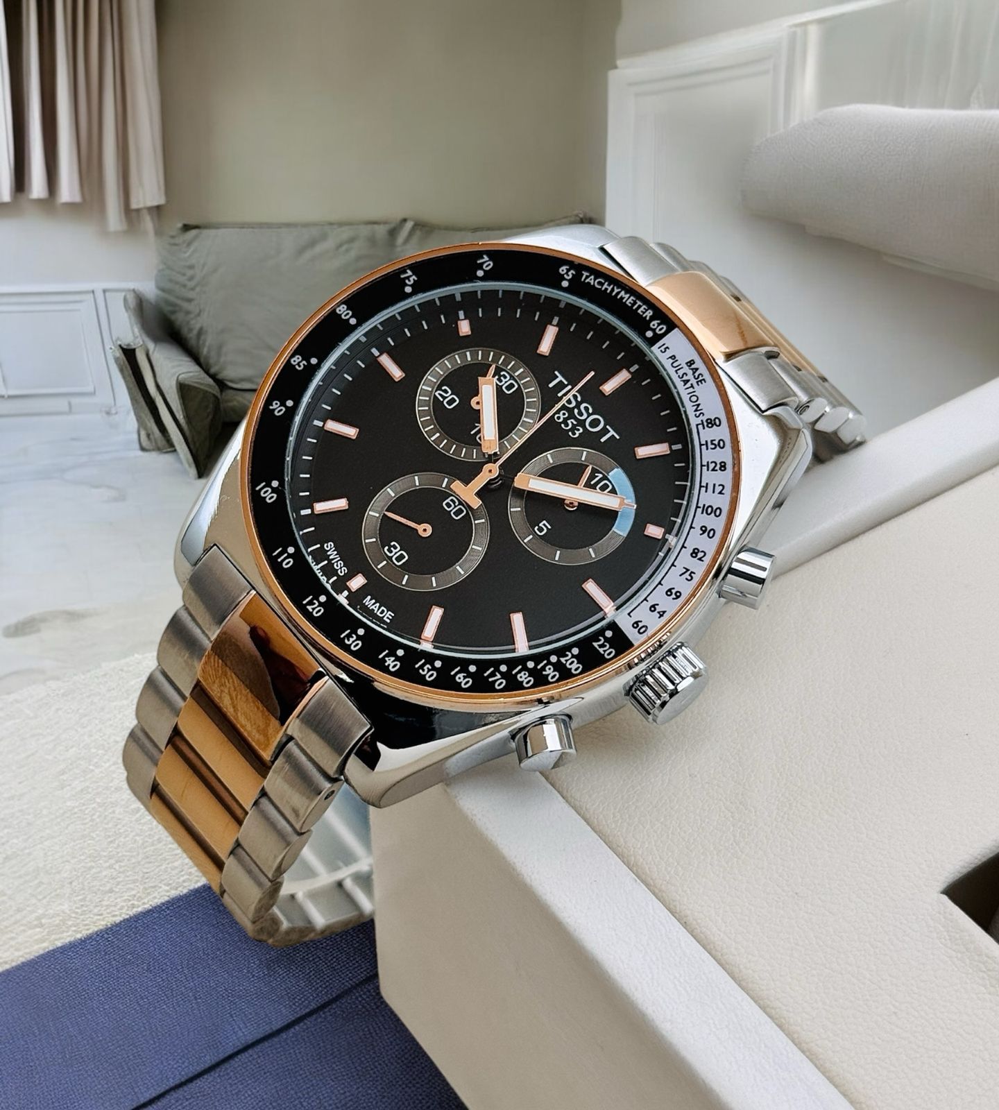 Tissot dual colour strikingly bold chronograph watch 🌟 ROBIN WATCH WHOLESALE