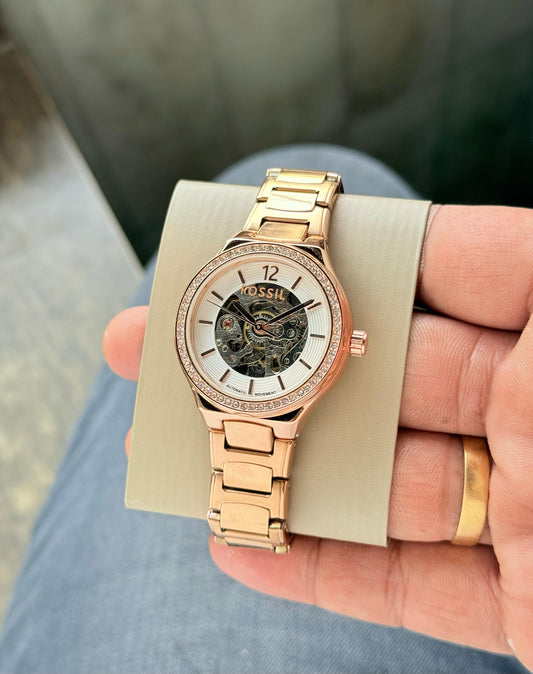 Fossil Eevie BQ3781 Premium Skeleton Collection For Women H.R.S watches