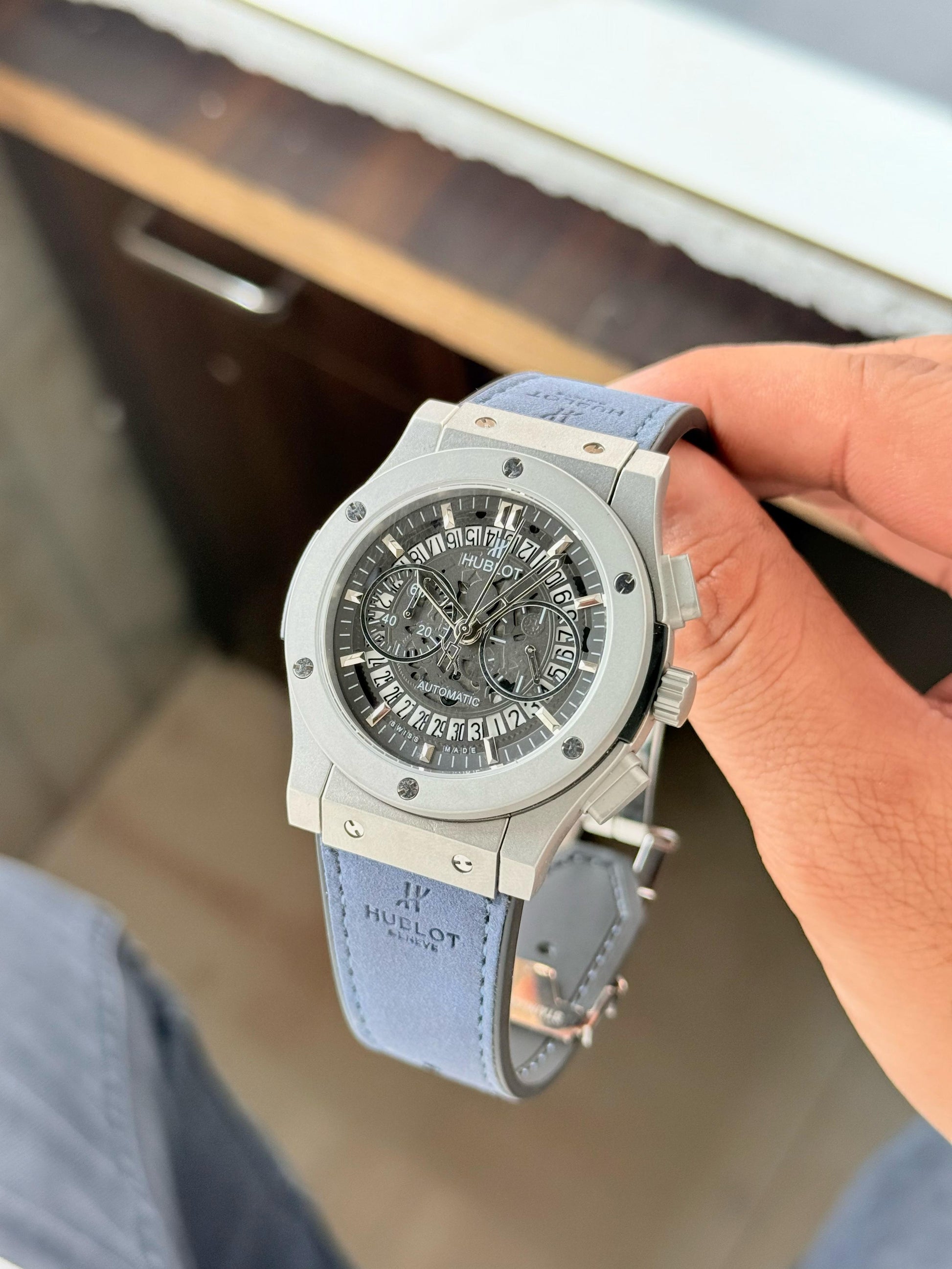 hublot big bang Blue Letahet Belt H.R.S watches