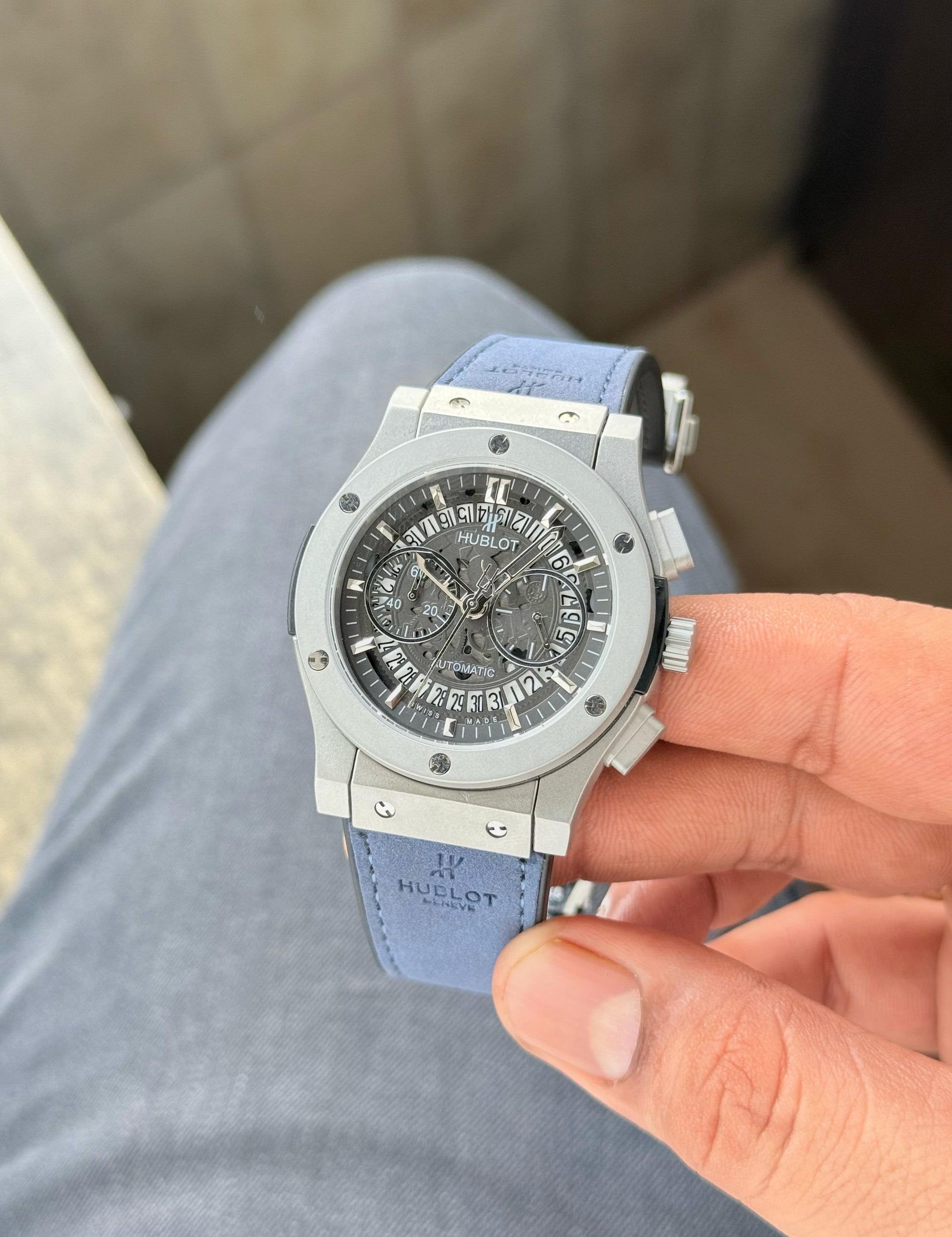 hublot big bang Blue Letahet Belt H.R.S watches