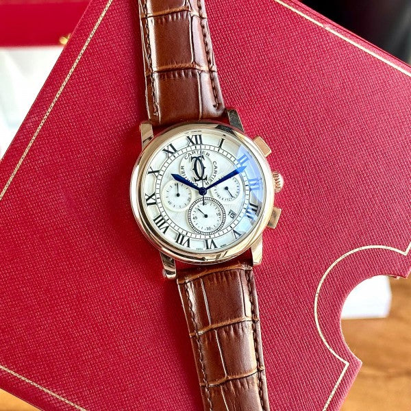 Cartier | Premium Leather Edition 👑✨ fashnetic watch wholeseller
