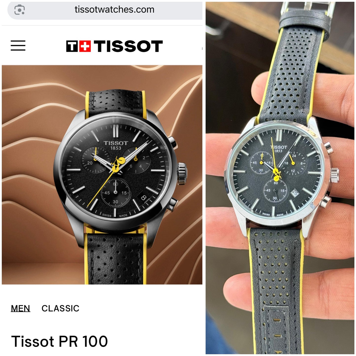 Tissot PR100 | Iconic Elegance Meets Performance 🖤⚙️ H.R.S watches
