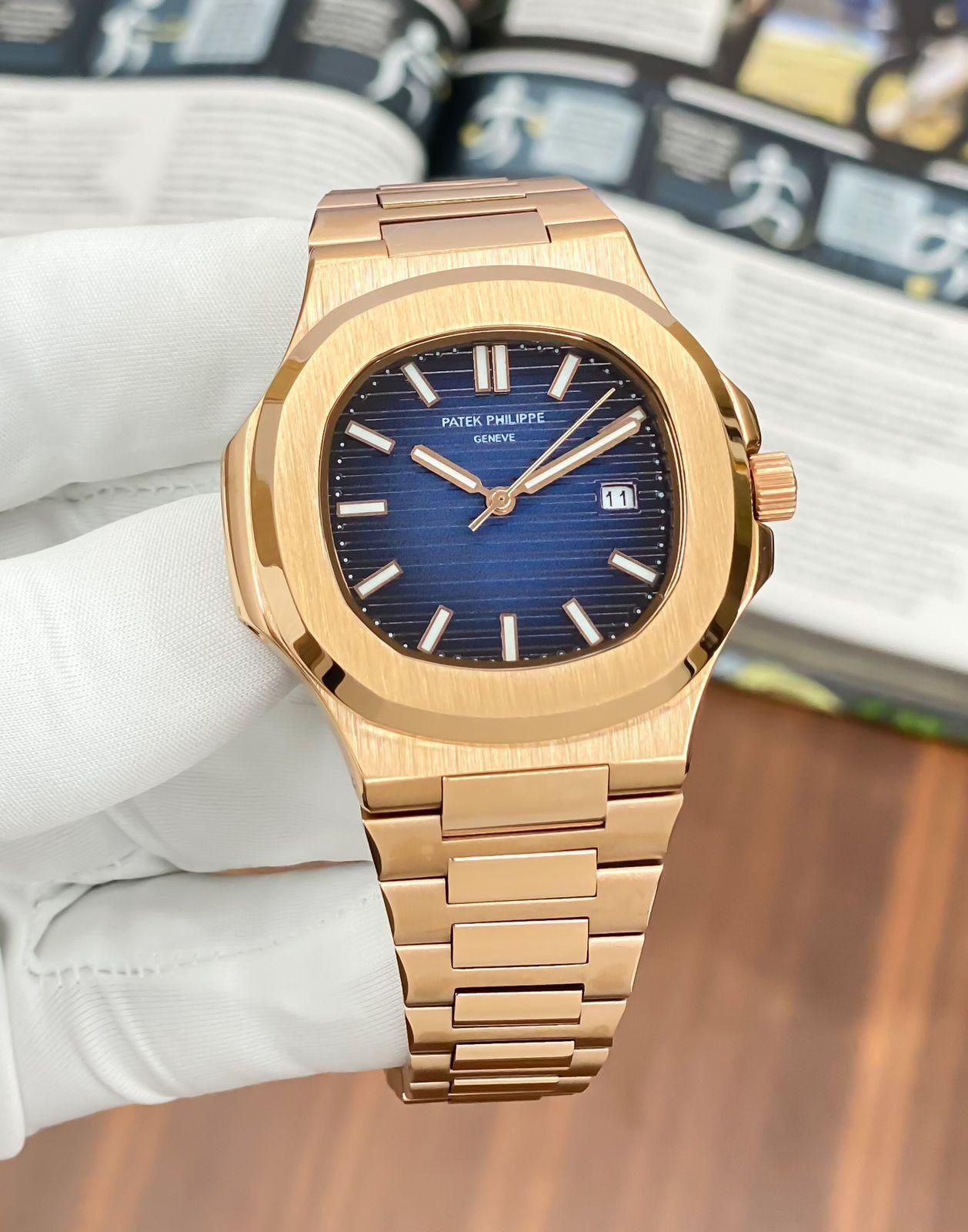 Patek phillipppe nautilus rosegold maurya watch