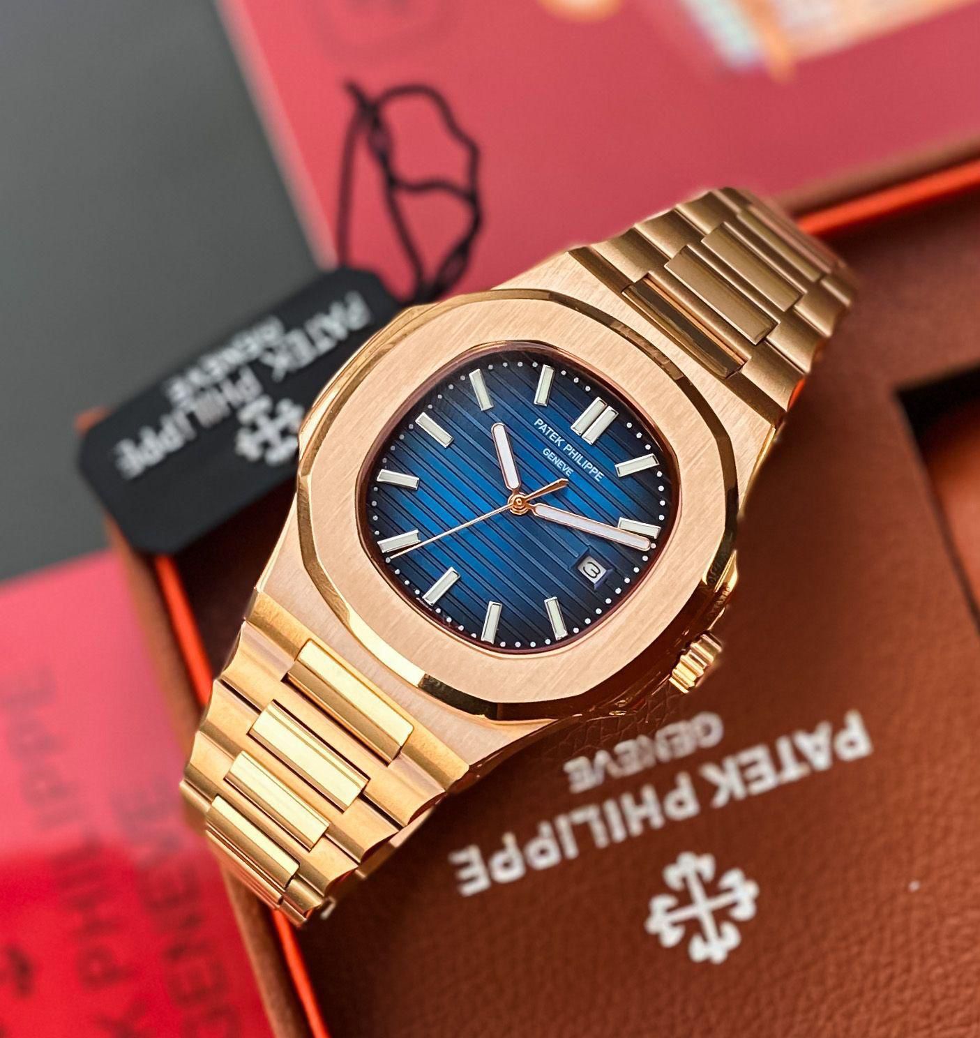 Patek phillipppe nautilus rosegold maurya watch