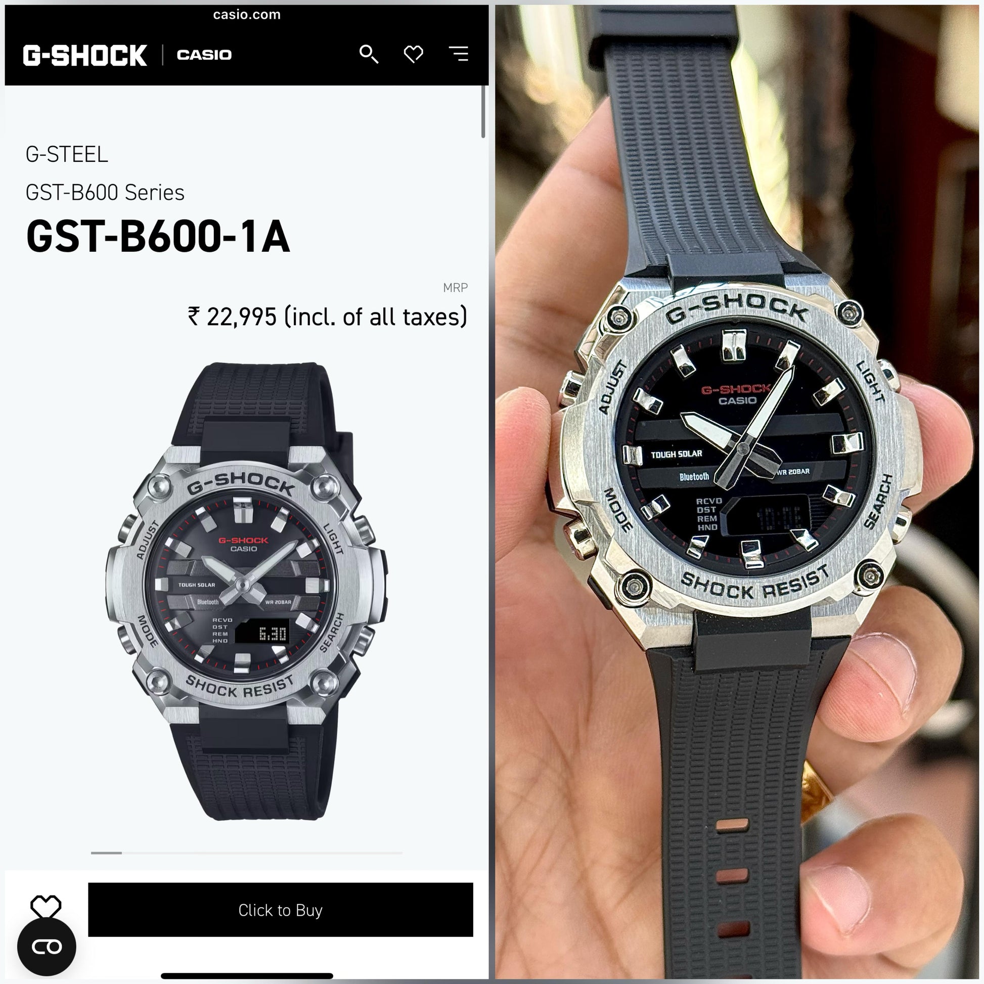 Casio G-Shock G-Steel GST-B600! ✅ maurya watch