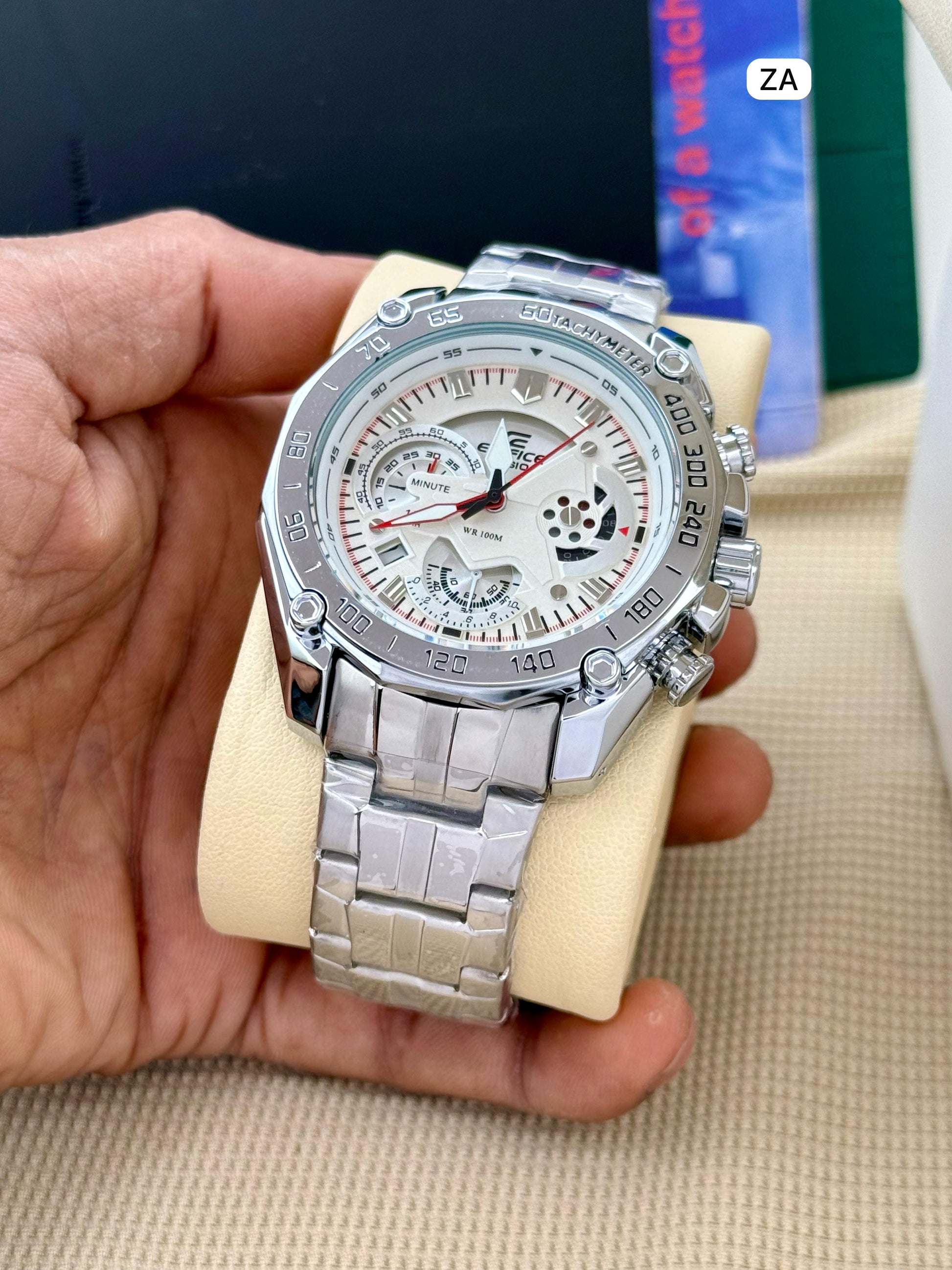 ✅ The Powerful Japanese Technology, silver Casio Edifice 558 maurya watch