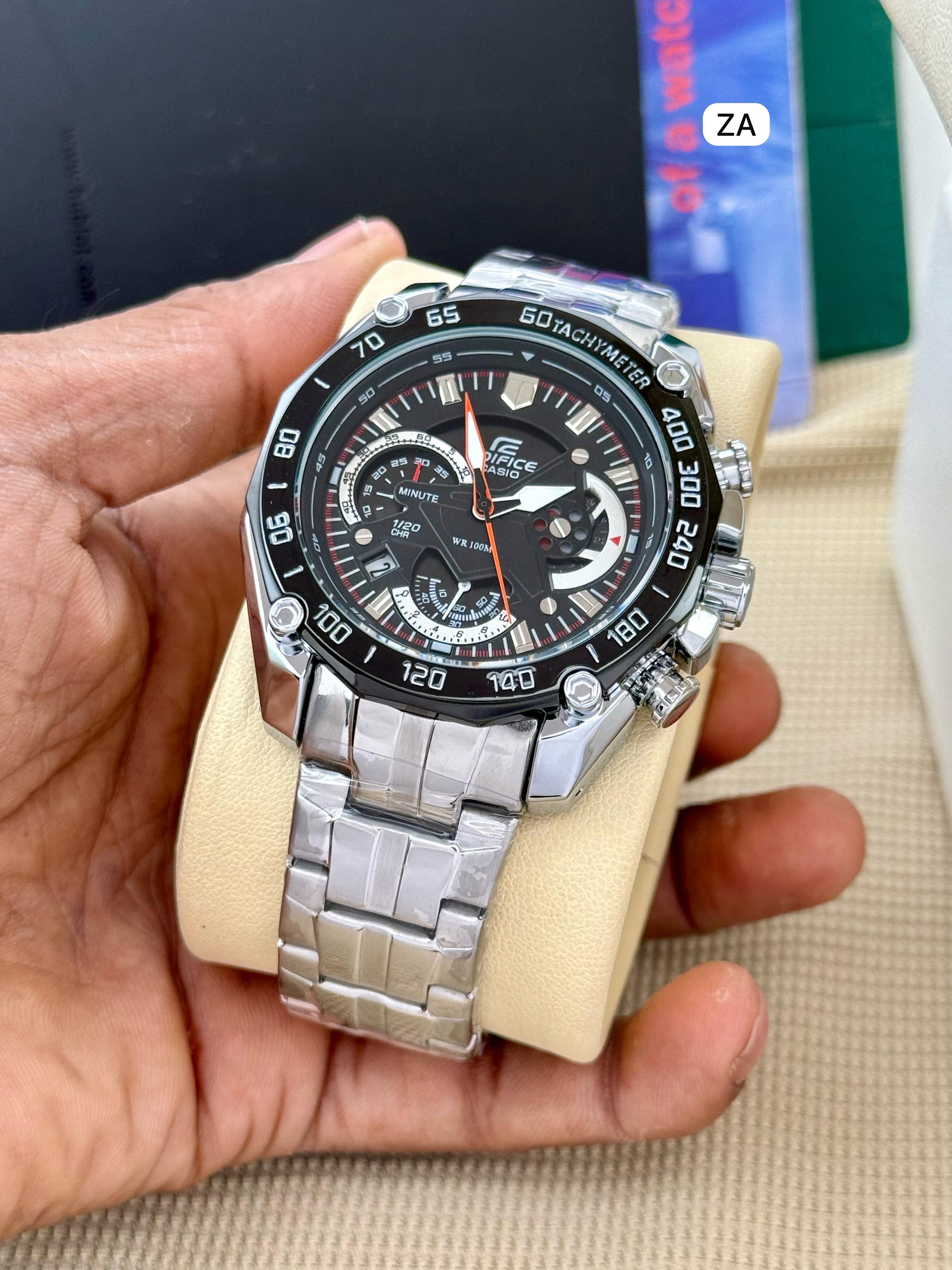 ✅ The Powerful Japanese Technology, silver Casio Edifice 558 maurya watch