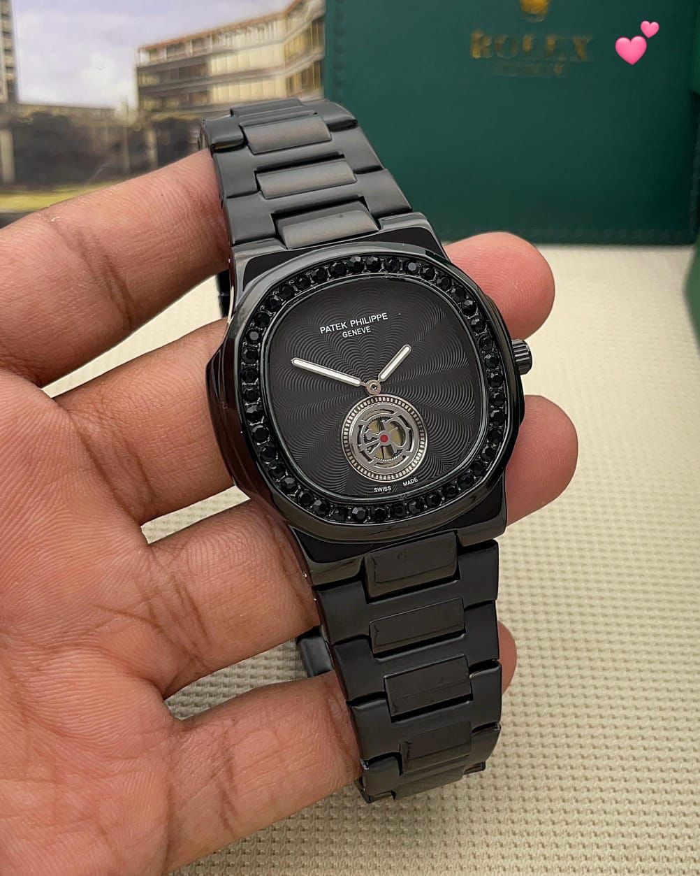 Patek philippe with Diamond bezel Create a gothic look and feel to this luxury ⭐ ⭐⭐ maurya watch