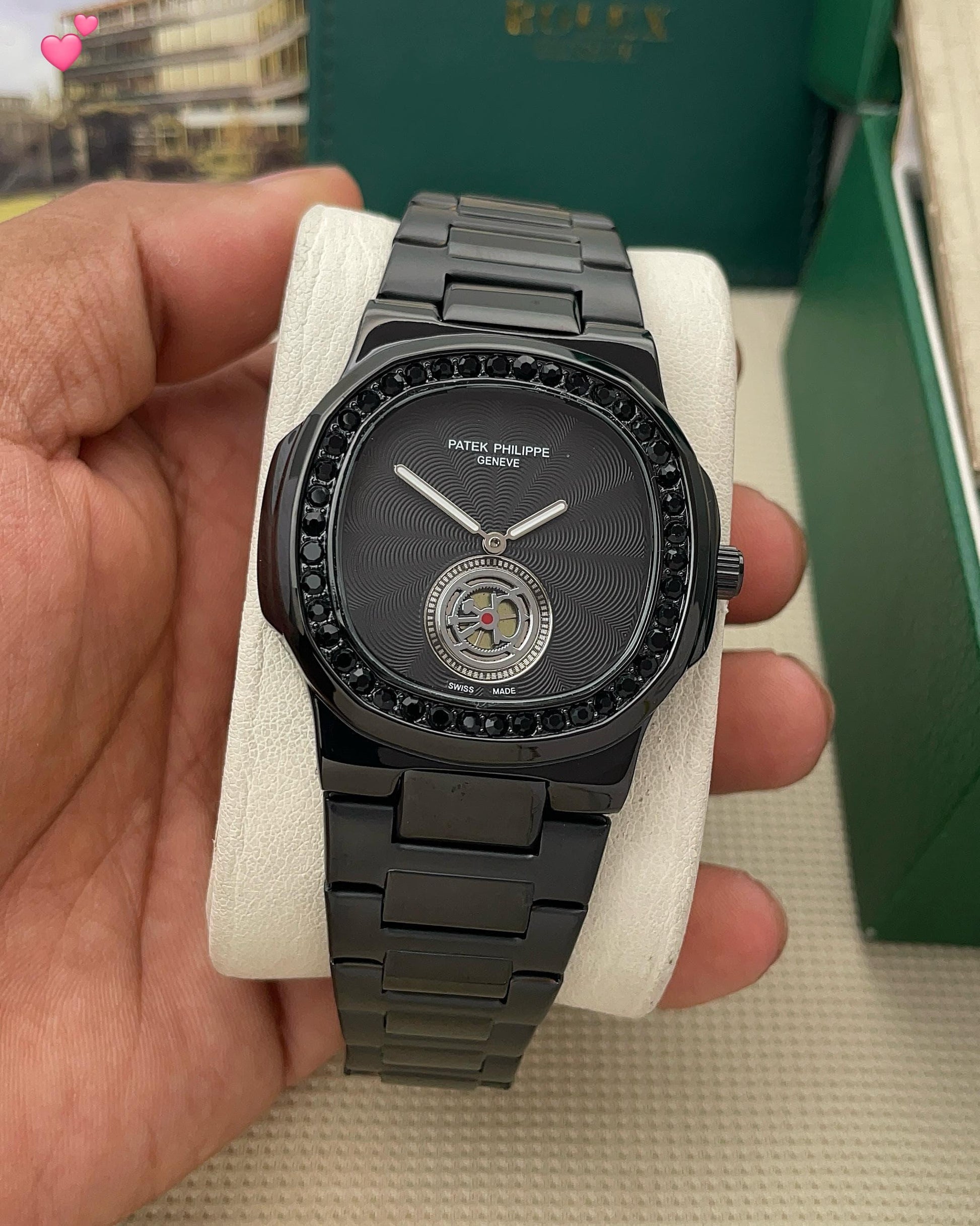 Patek philippe with Diamond bezel Create a gothic look and feel to this luxury ⭐ ⭐⭐ maurya watch