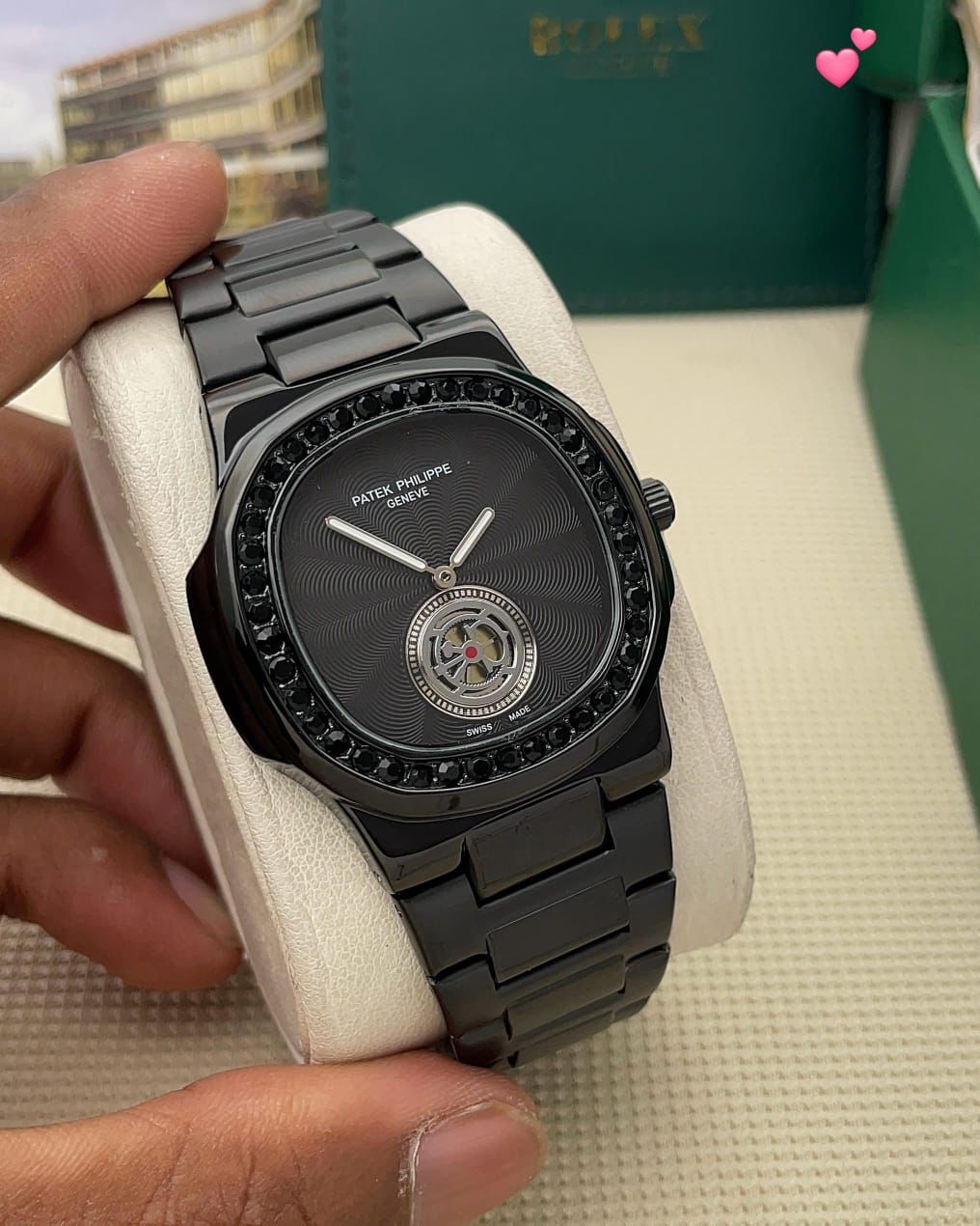 Patek philippe with Diamond bezel Create a gothic look and feel to this luxury ⭐ ⭐⭐ maurya watch