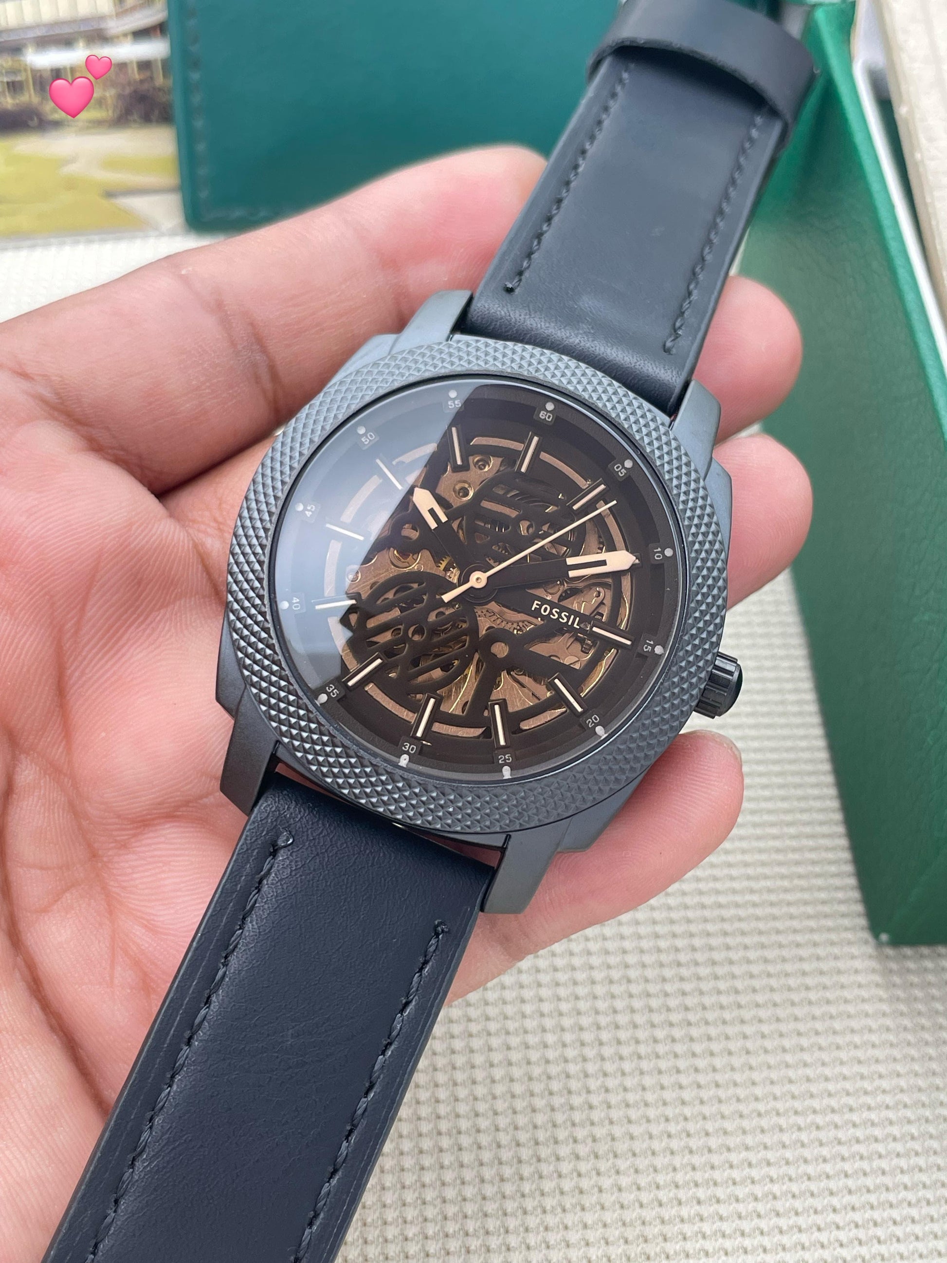 🌟 FOSSIL Roman Figures & Tourbillon Back Open Automatic Movement maurya watch