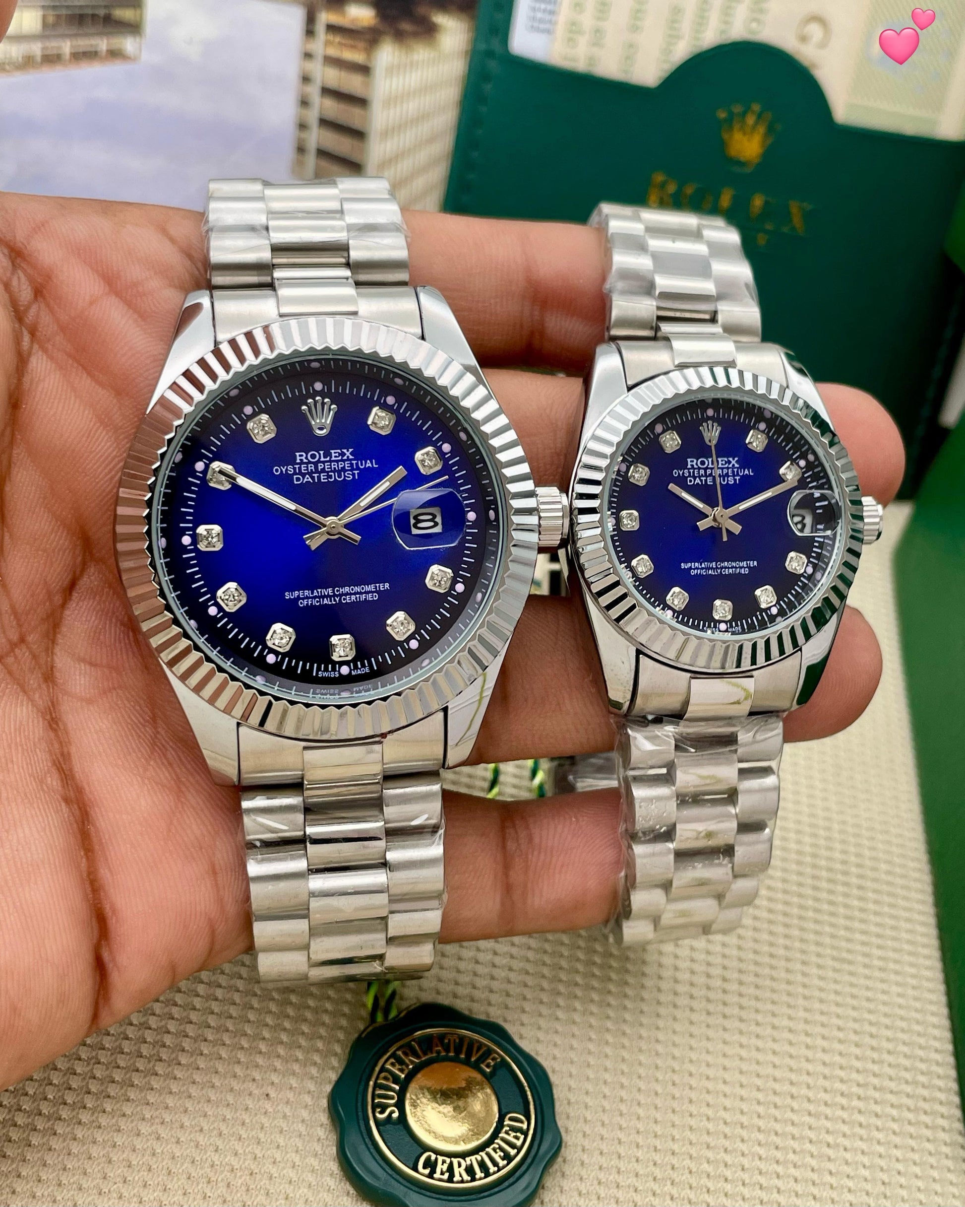 💝*ROLEX day date couple watch maurya watch