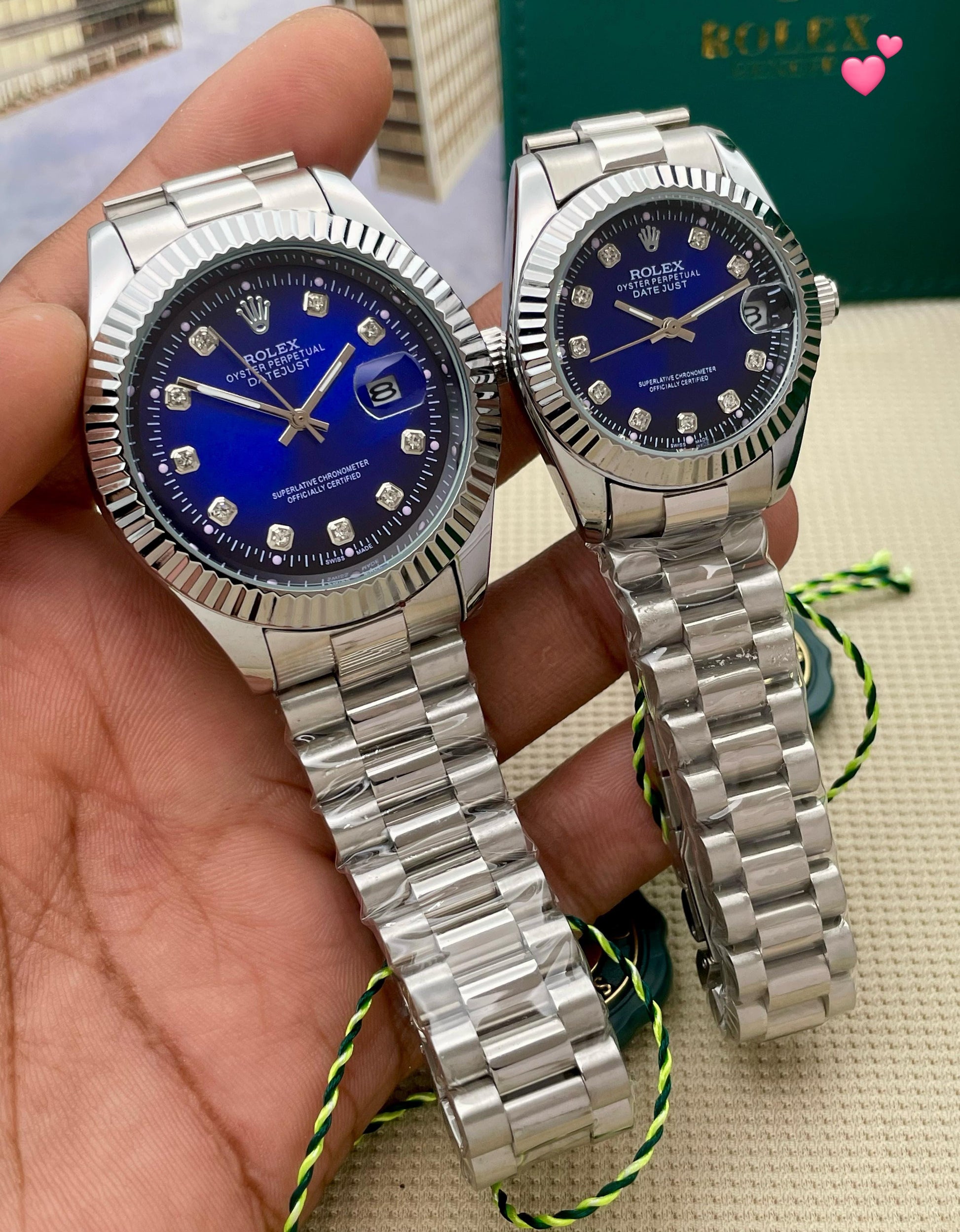 💝*ROLEX day date couple watch maurya watch