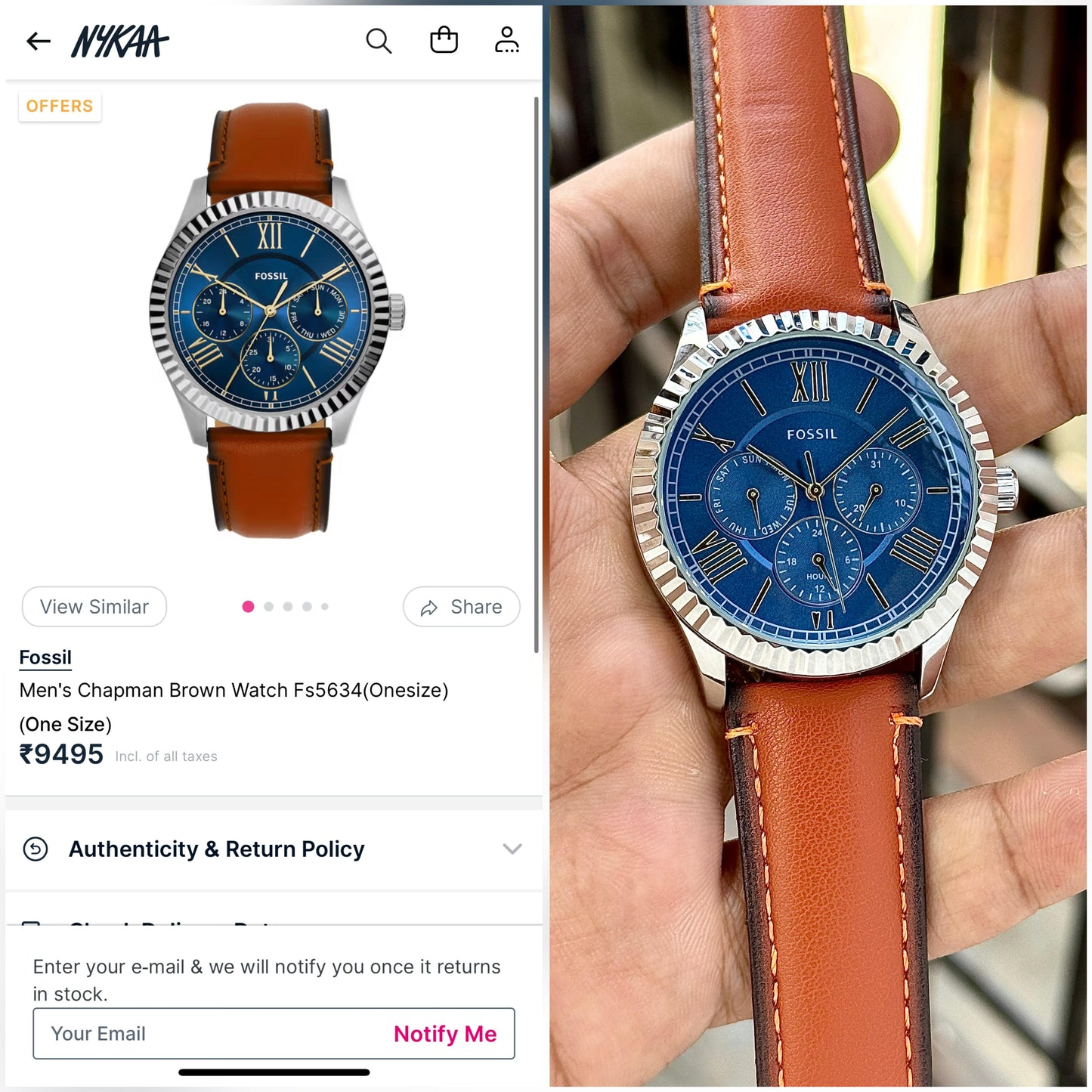FOSSIL CHAPMAN  For Men maurya watch