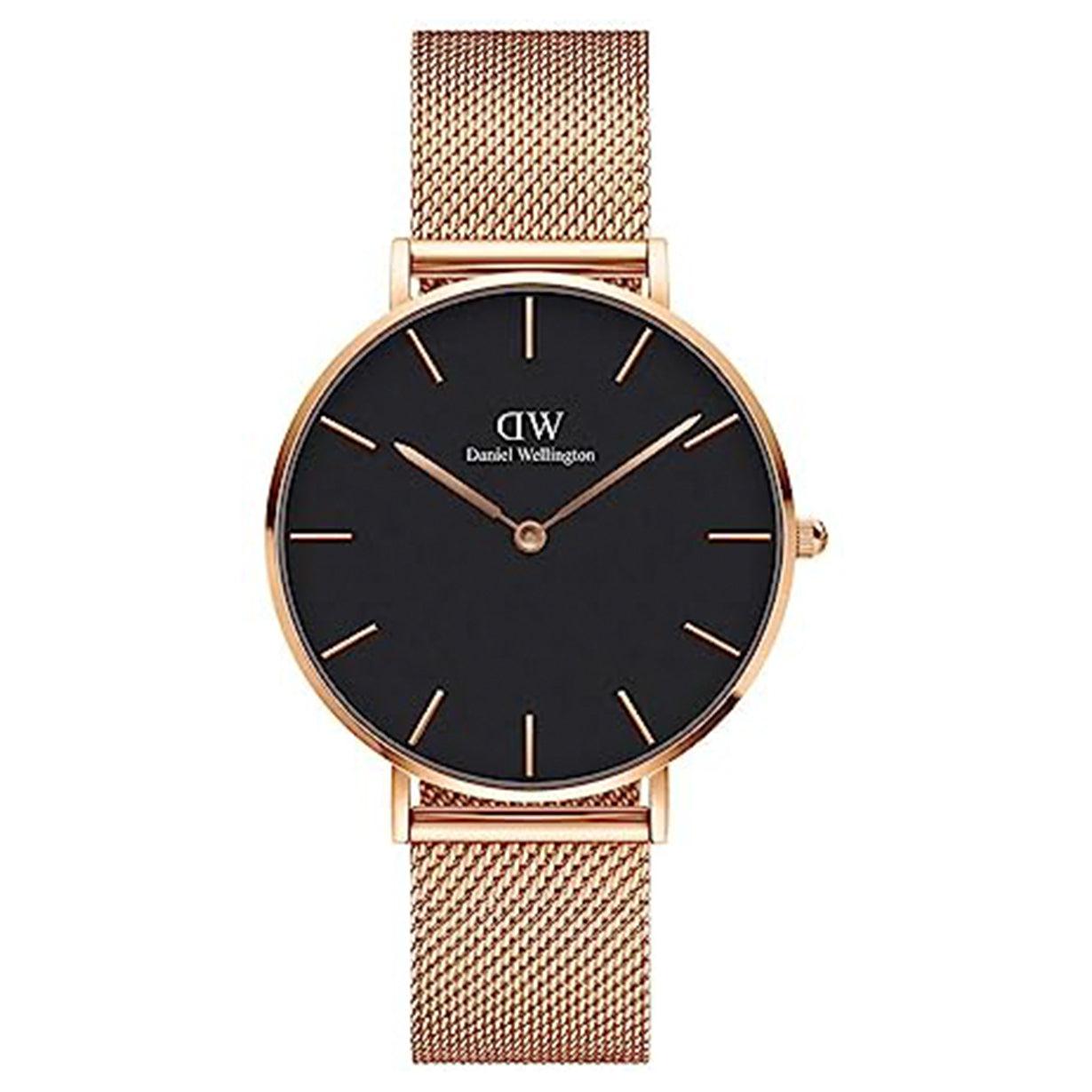 Daniel Wellington Rose Gold Mesh– Quartz Movement maurya watch