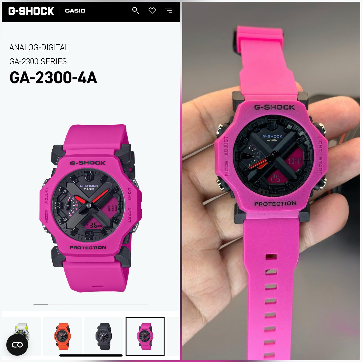 G-Shock Analog-Digital GA-2300-4A maurya watch