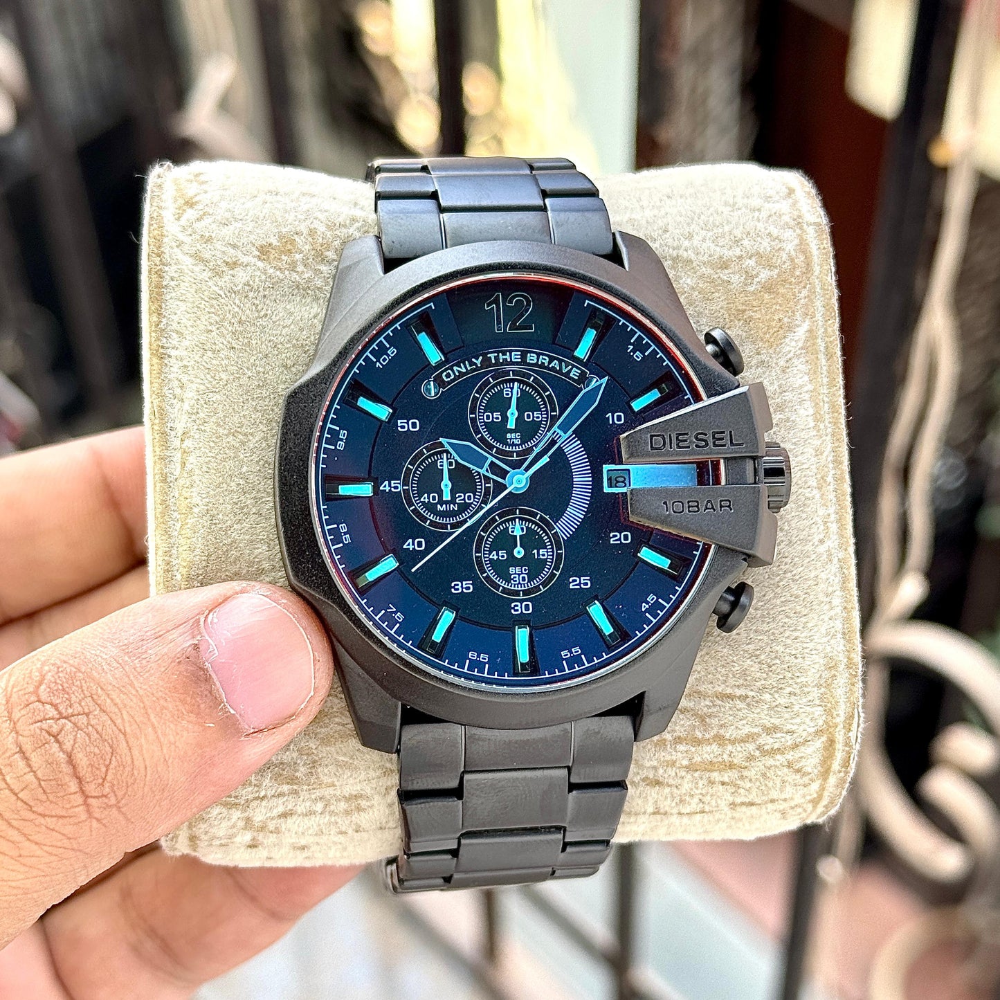 🔥 DIESEL MEGA CHIEF 10BAR CHRONOGRAPH – PREMIUM BLACK EDITION 🔥 maurya watch
