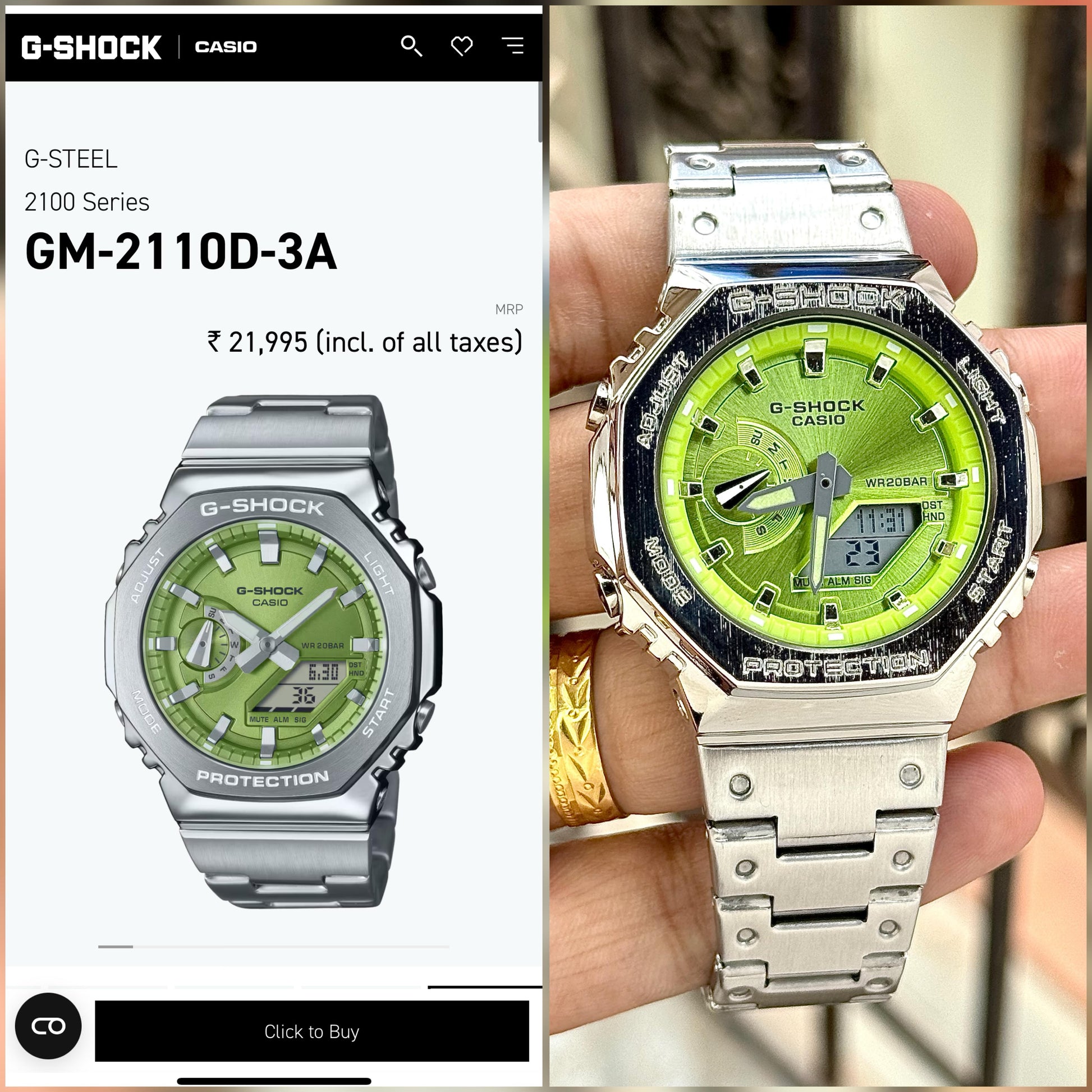 Iconic G-SHOCK GM-2110D-3A – The Octagon maurya watch