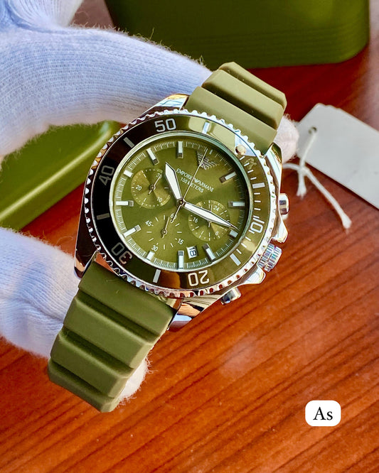 ✨ Armani for men’s watch all chorono working with date working ring scrolling maurya watch