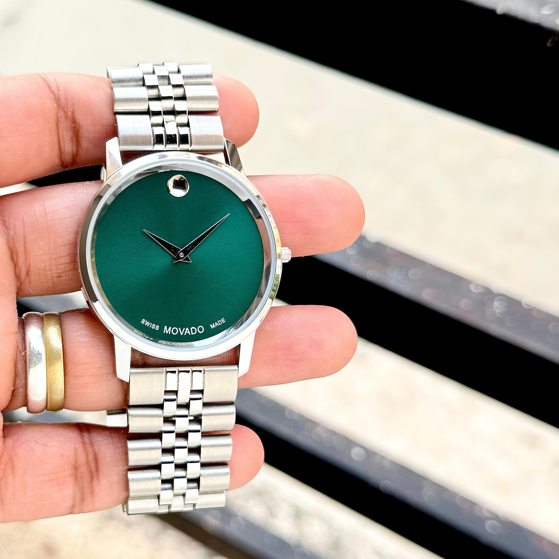 MOVADO  Green Dial Watch For Men’s maurya watch