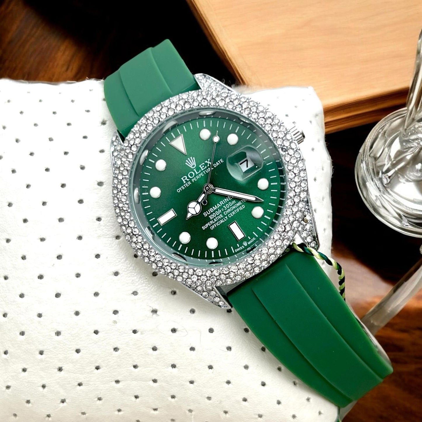 Rolex Men’s watch Date wrkng Silicone belt maurya watch