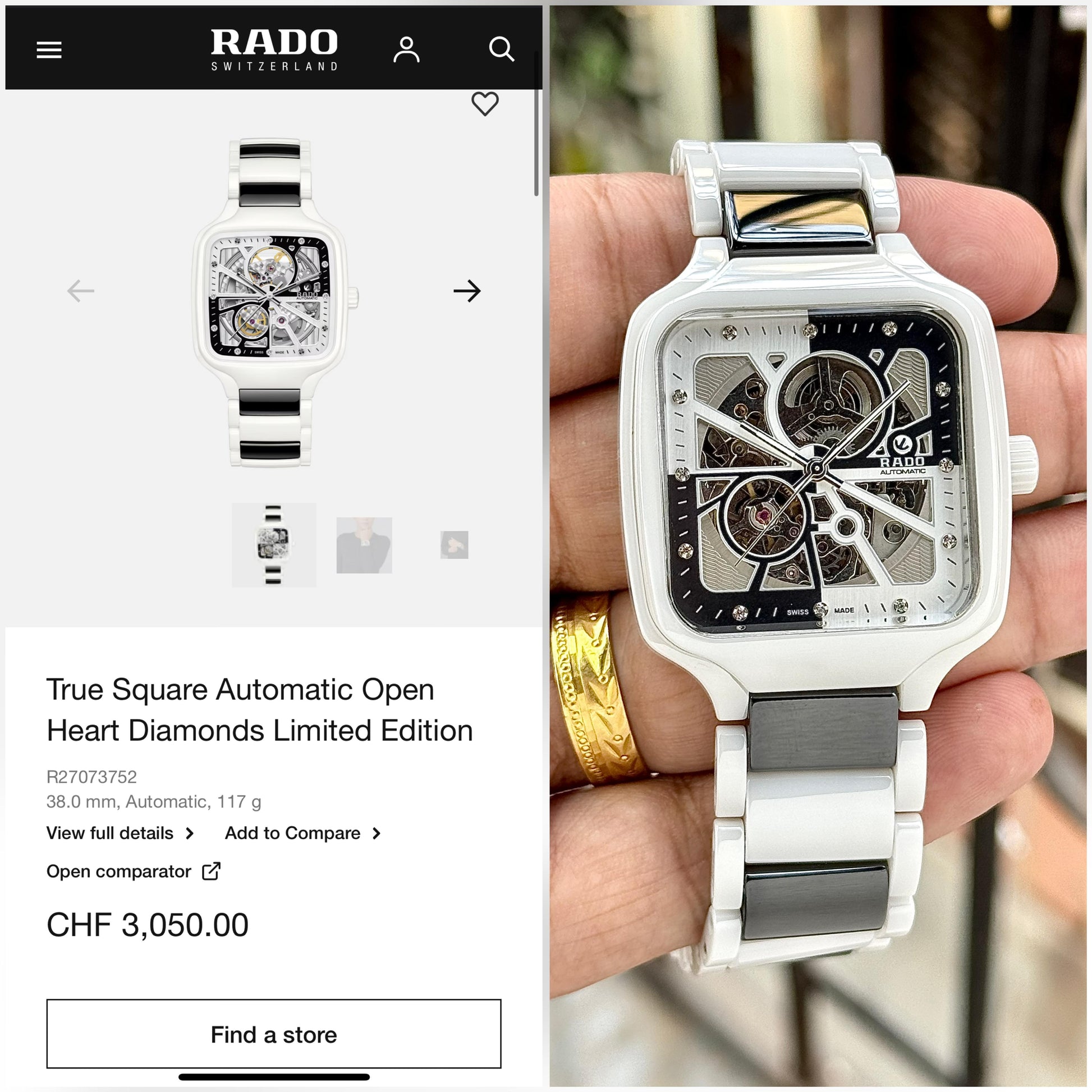 Rado Unisex  R27086752 Mechanical movement maurya watch