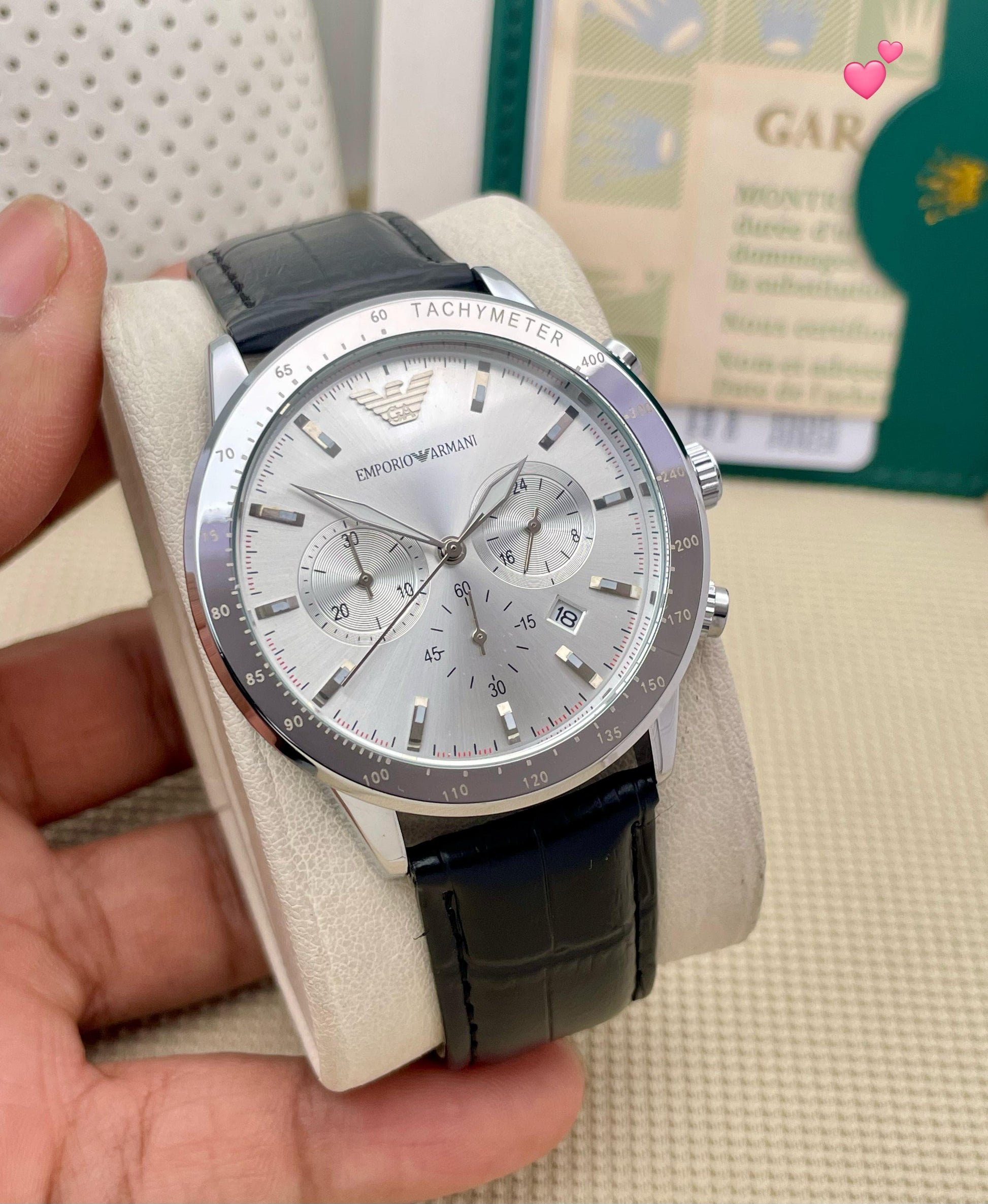 ARMANI&nbsp; Tradition Sliver BLACK PVD maurya watch