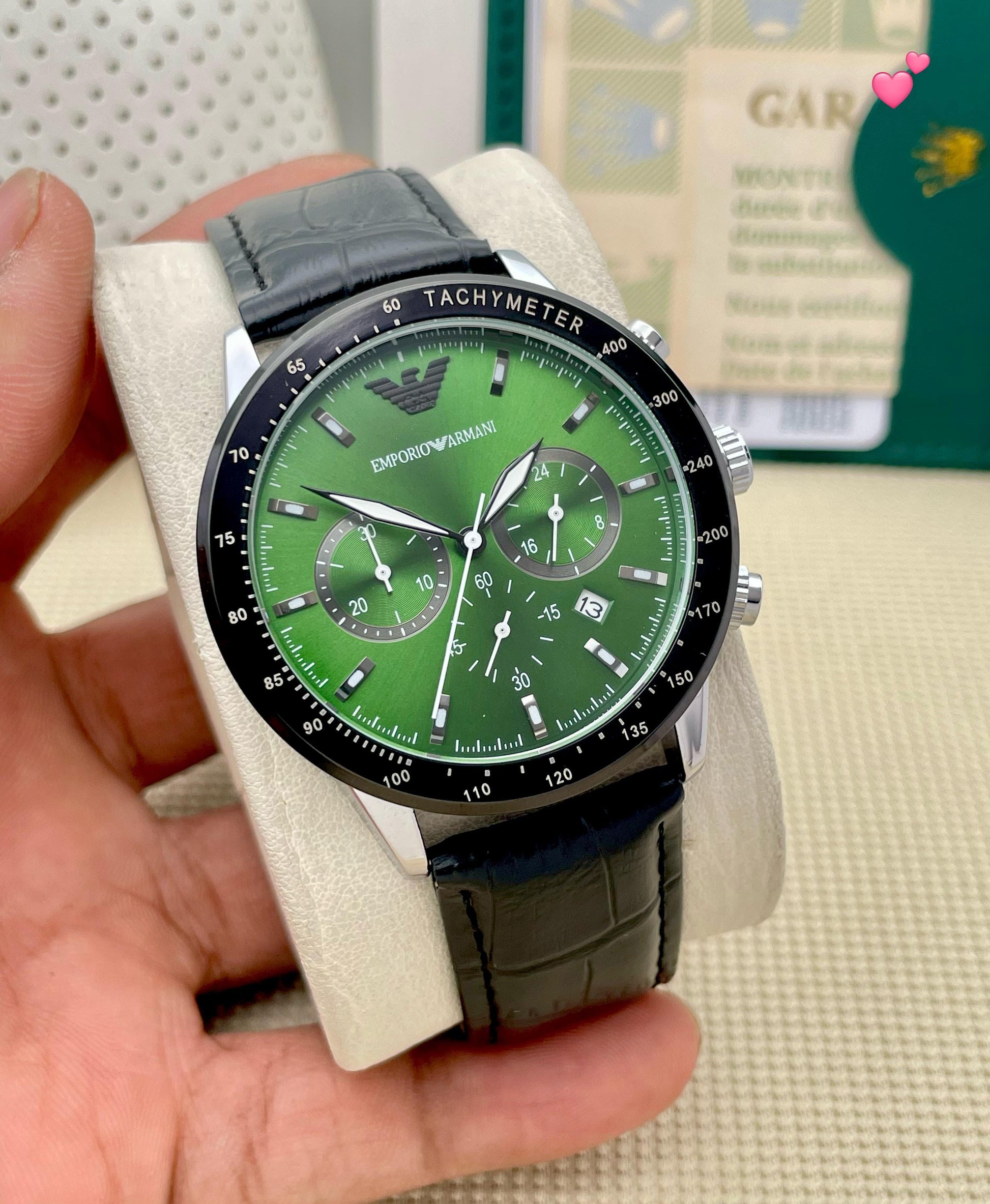 ARMANI&nbsp; Tradition Sliver BLACK PVD maurya watch