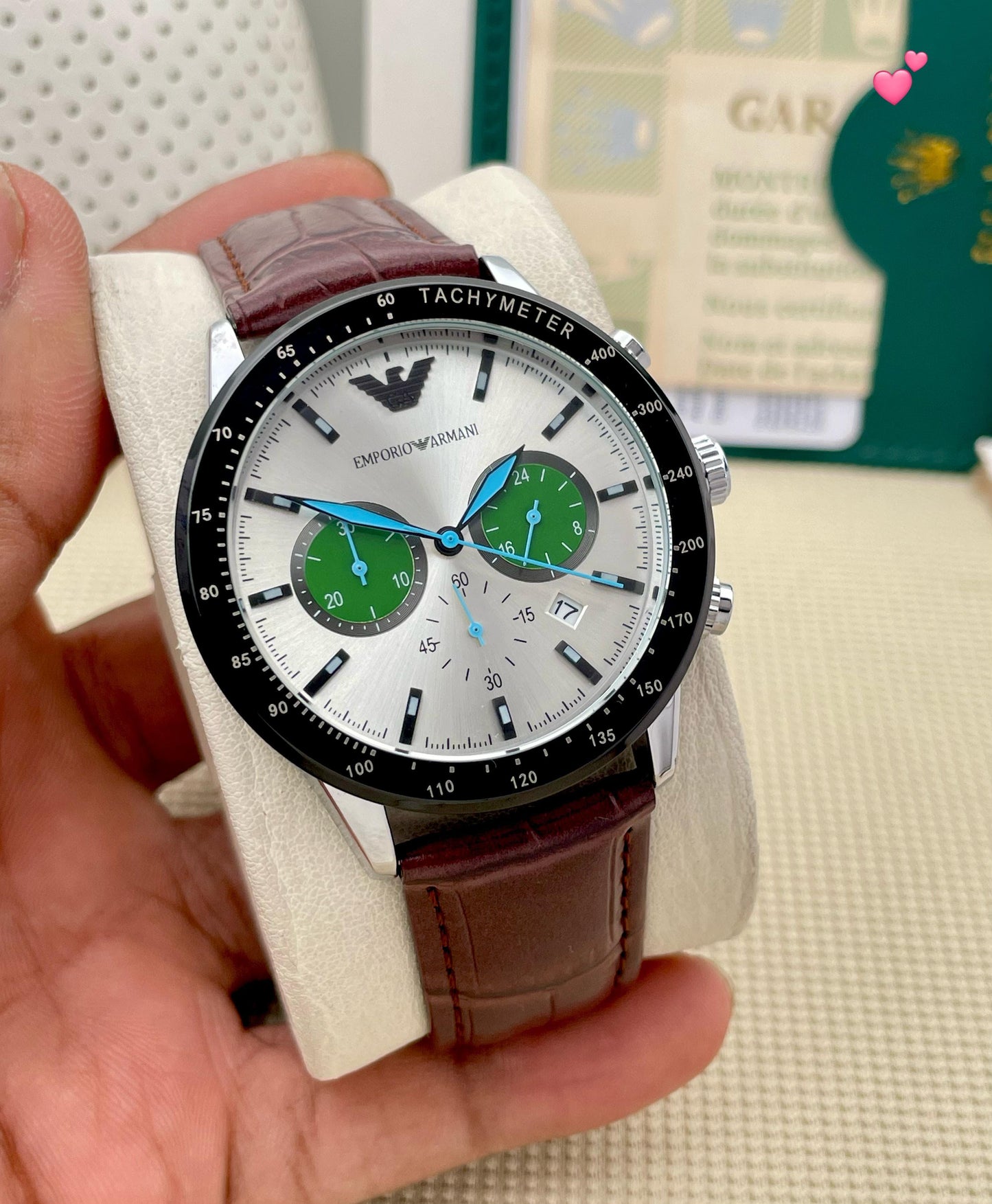 ARMANI&nbsp; Tradition Sliver BLACK PVD maurya watch