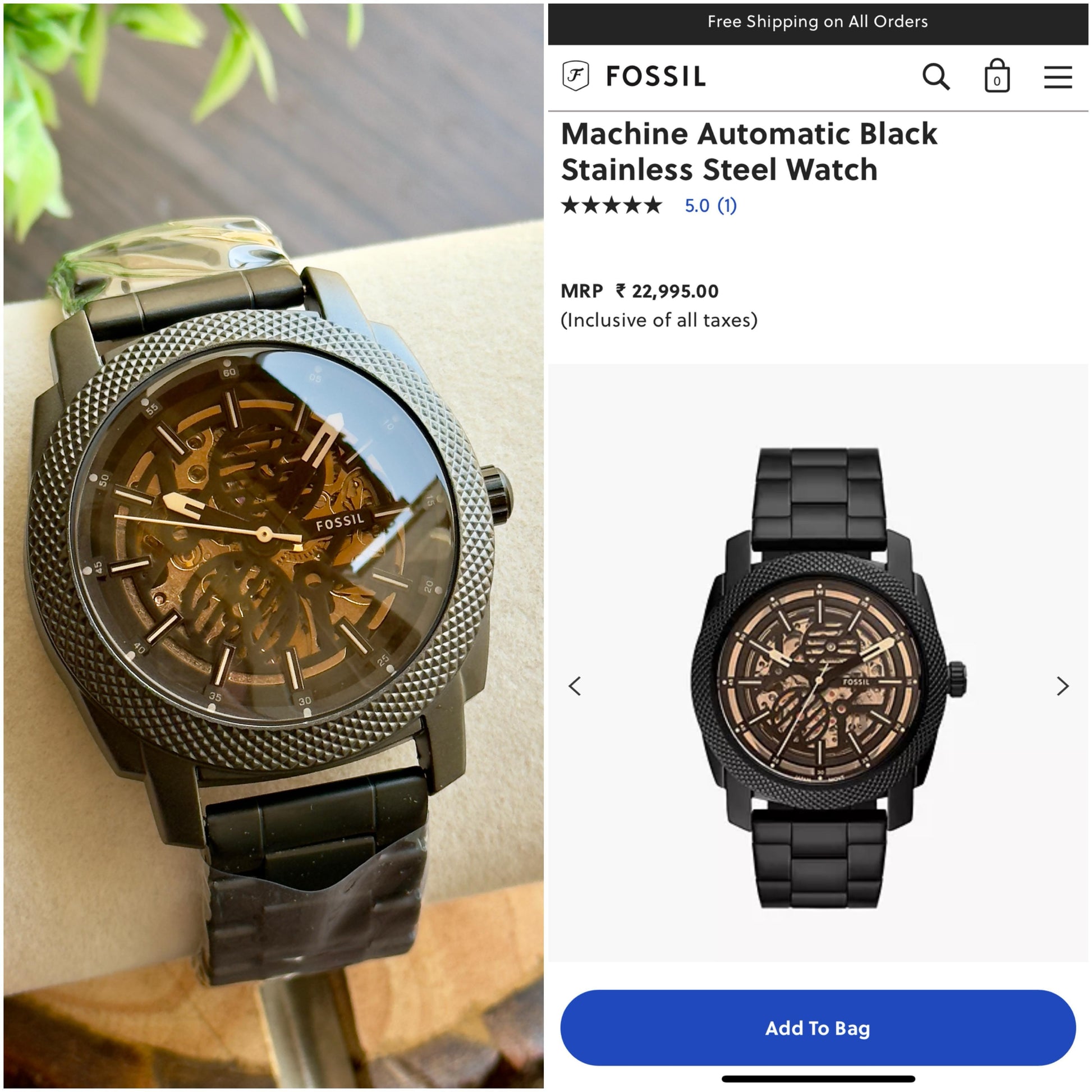 Fossil ME3252 Automatic maurya watch