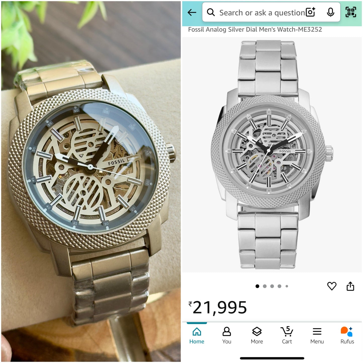 Fossil ME3252 Automatic maurya watch