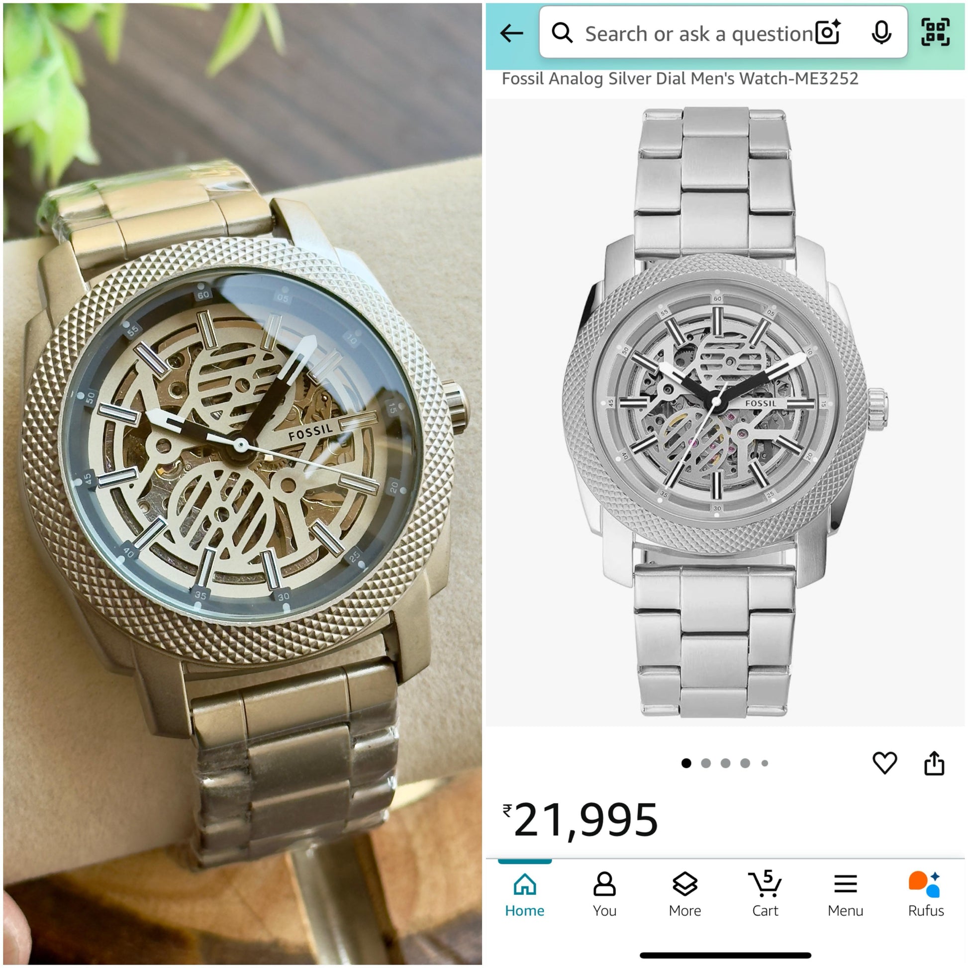 Fossil ME3252 Automatic maurya watch
