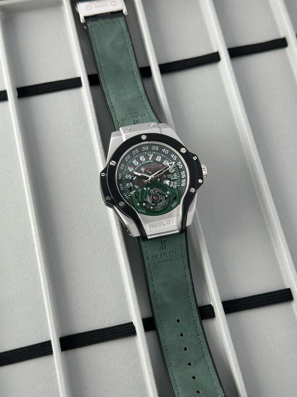 Hublot Gent’s Date Working Leather belt maurya watch