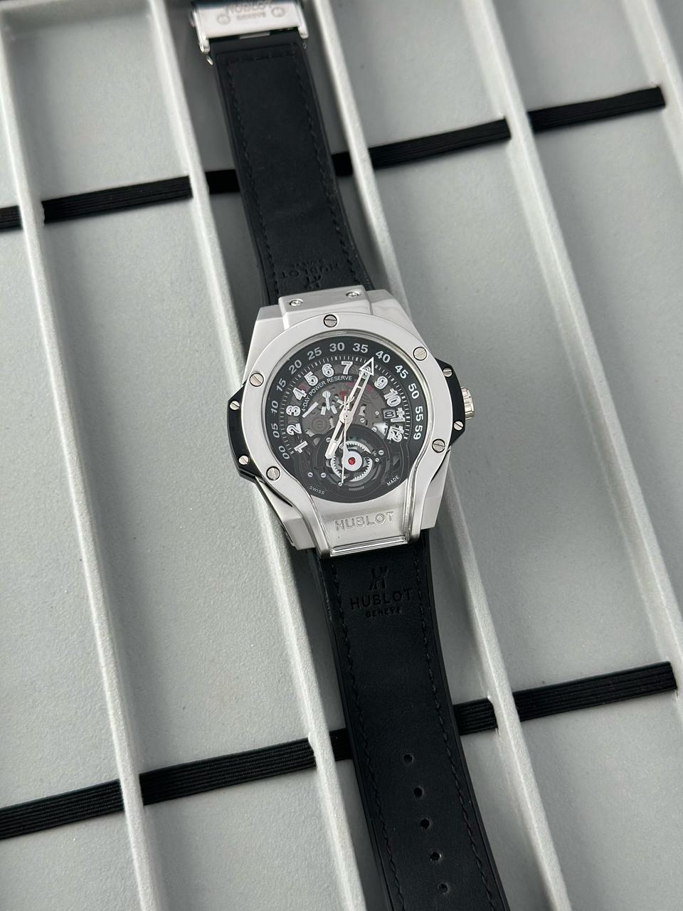 Hublot Gent’s Date Working Leather belt maurya watch