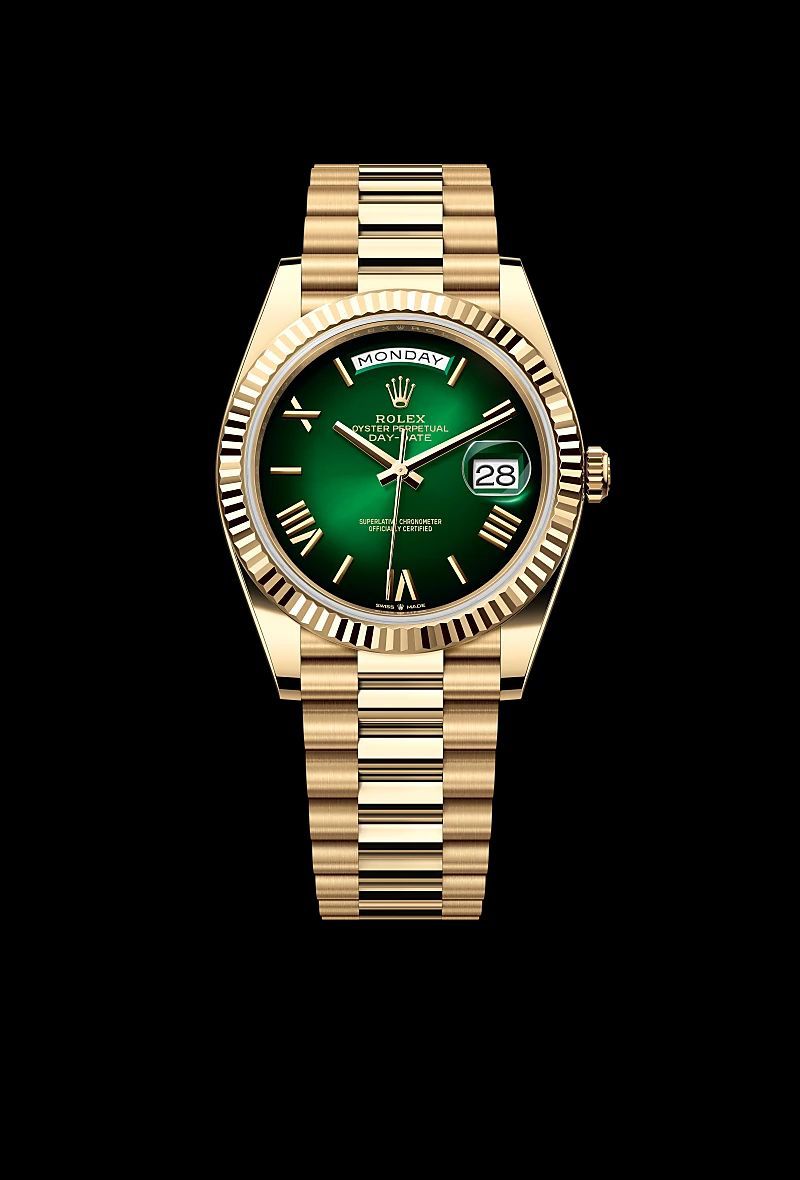 Rolex day date green dial maurya watch