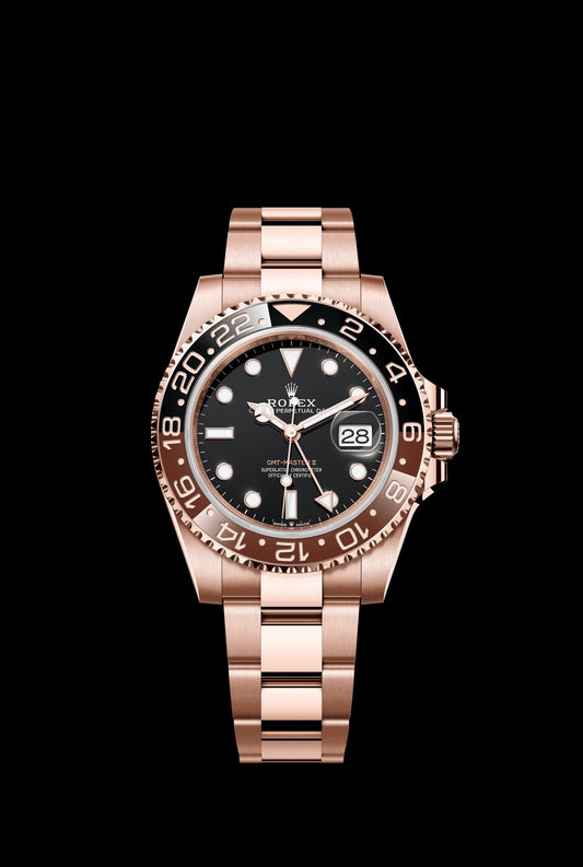 Rolex GMT Master 2 ever rose 3 Link Stainless Steel bracelet. maurya watch